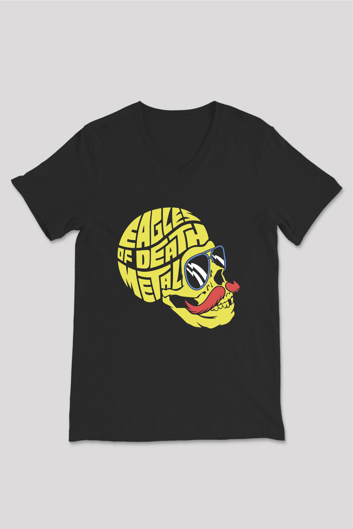 Eagles of Death Metal Siyah Unisex V Yaka Tişört T-Shirt