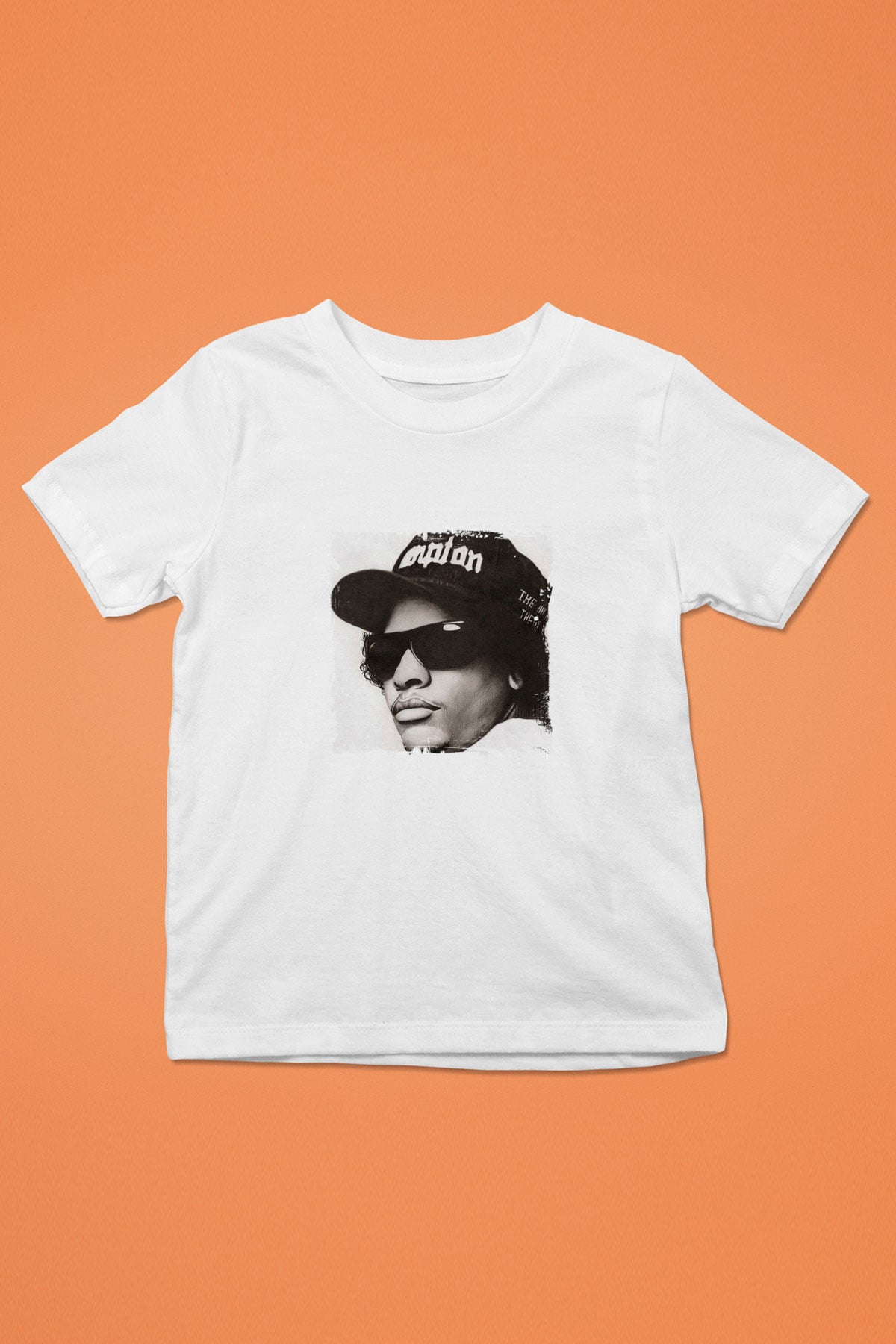 Eazy-E Baskılı Unisex Beyaz Çocuk Tişört