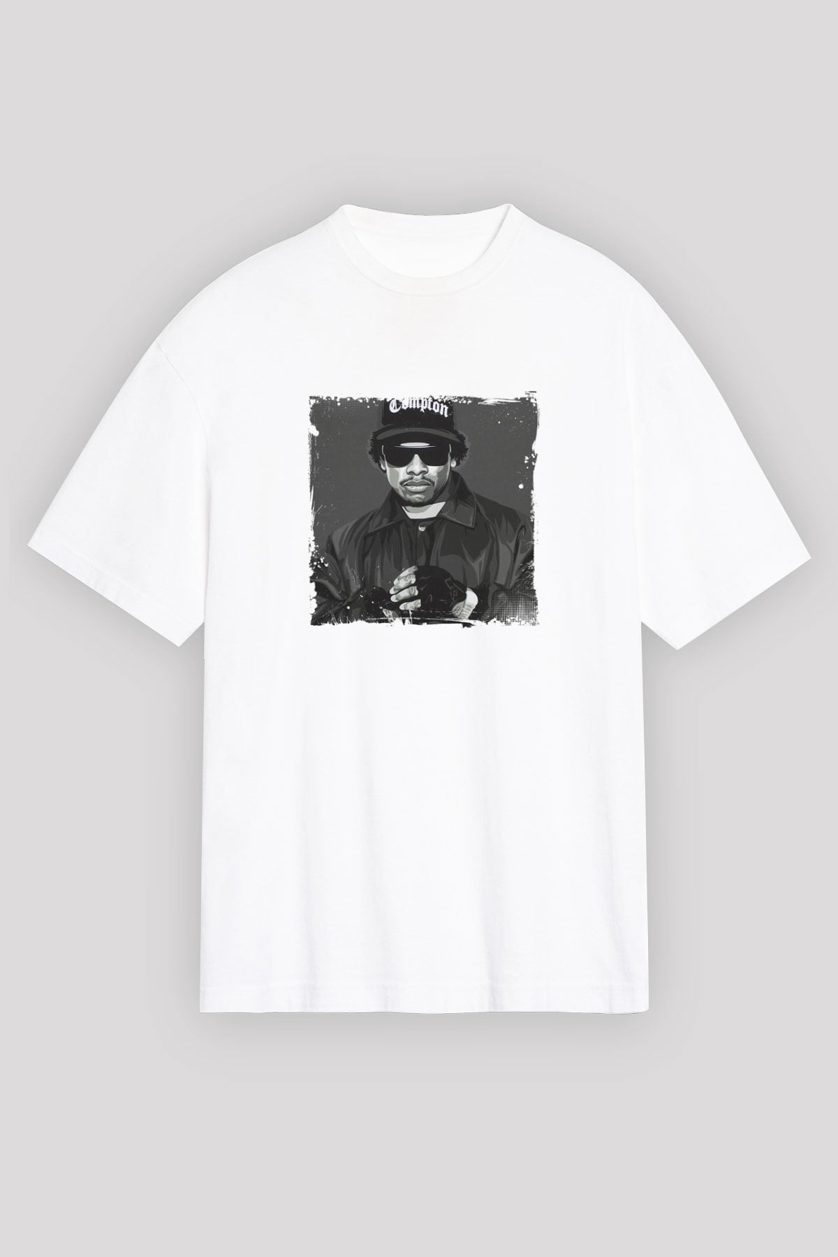 Eazy-E Baskılı Unisex Beyaz Tişört