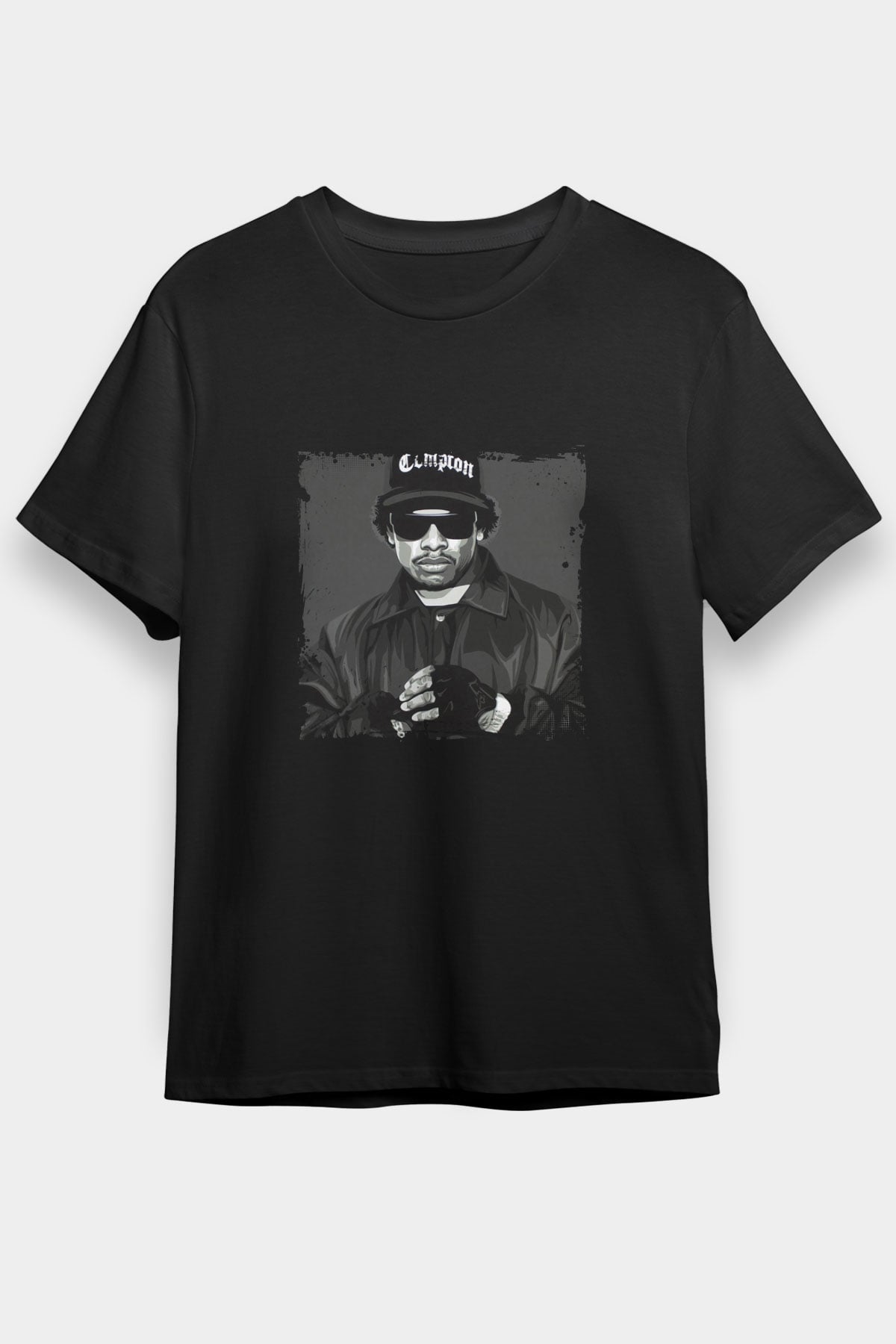 Eazy-E Baskılı Unisex Siyah Tişört