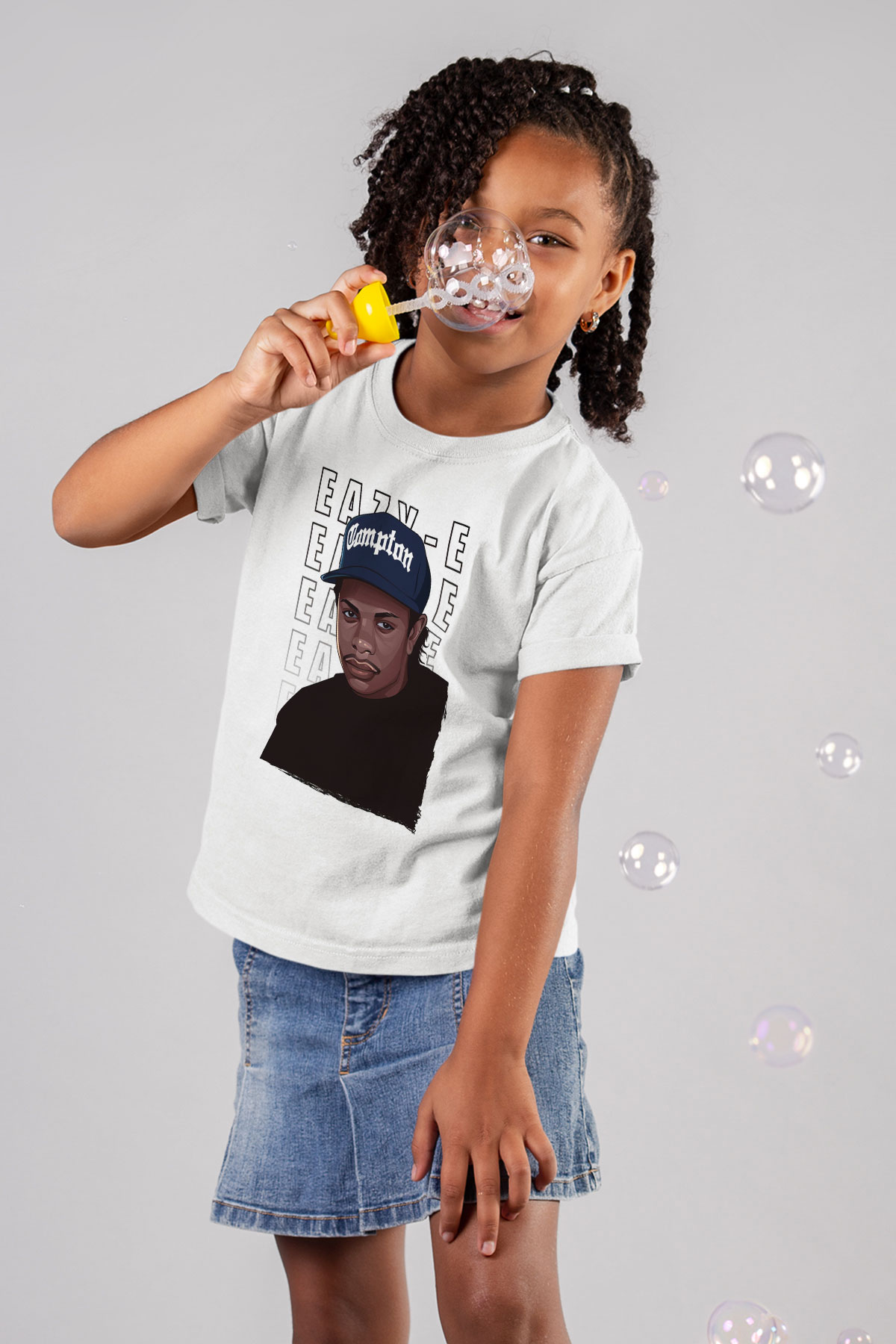 Eazy-E Beyaz Unisex Çocuk Tişört