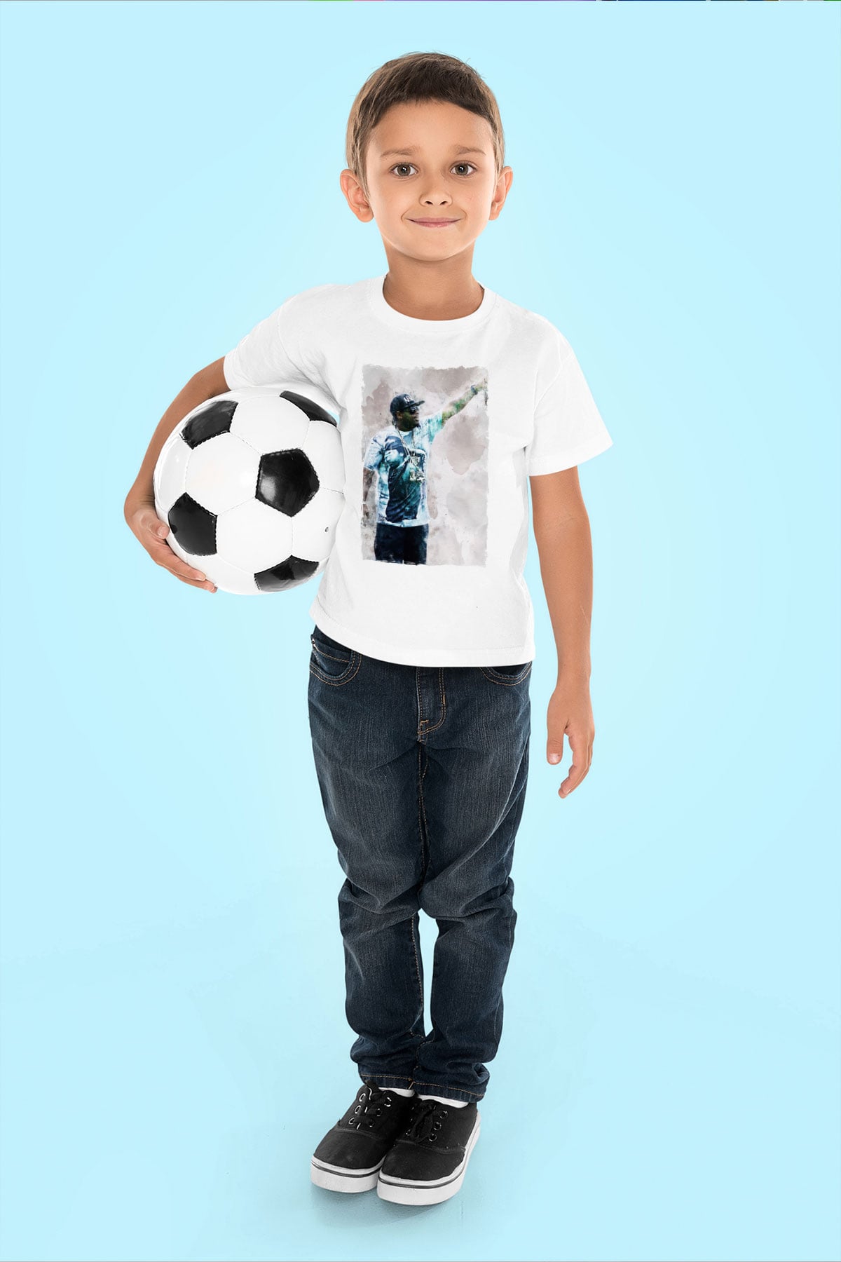 Eazy-E Beyaz Unisex Çocuk Tişört
