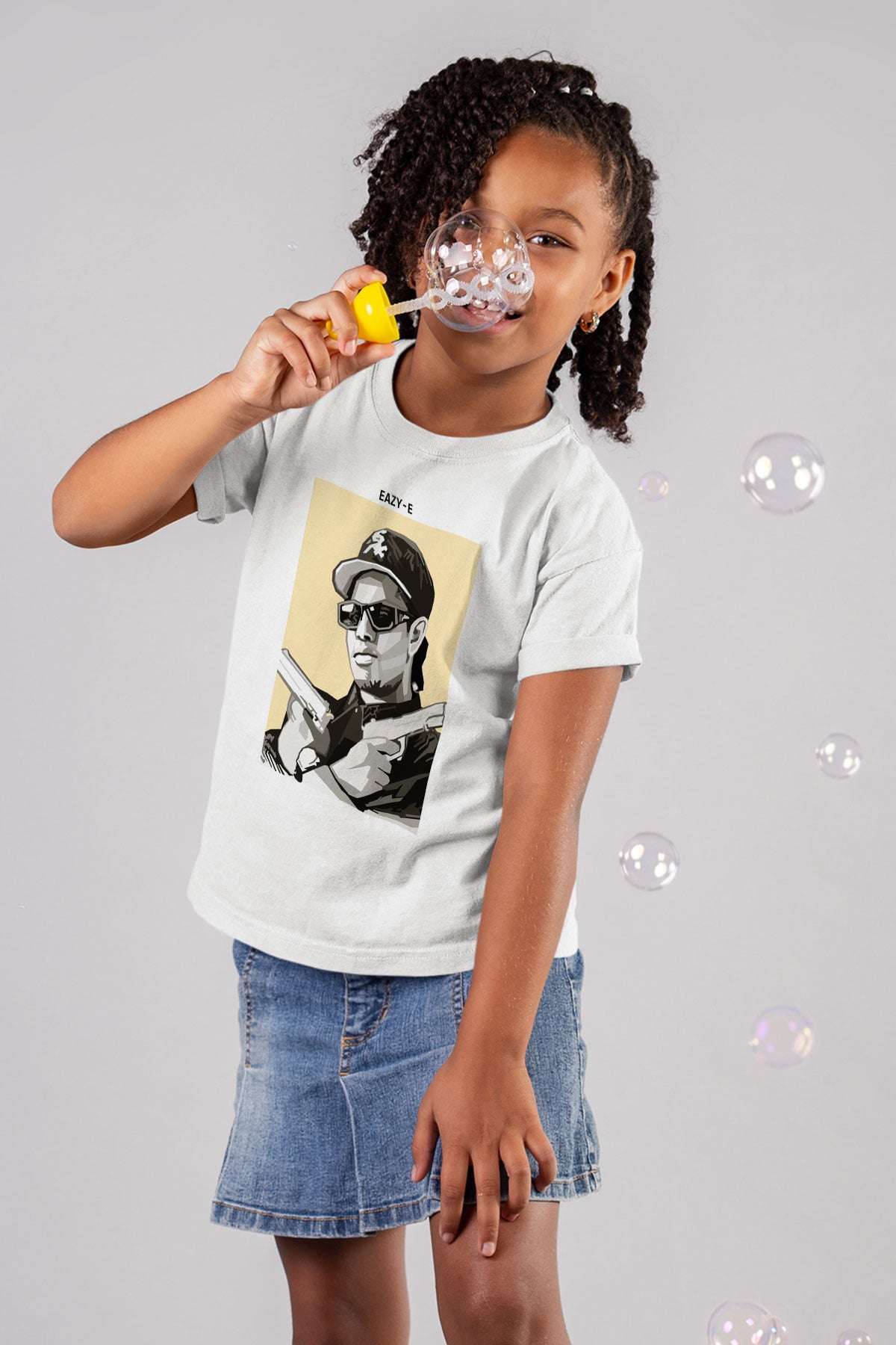 Eazy-E Beyaz Unisex Çocuk Tişört