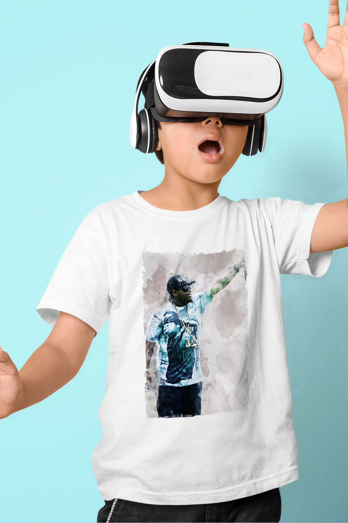 Eazy-E Beyaz Unisex Çocuk Tişört