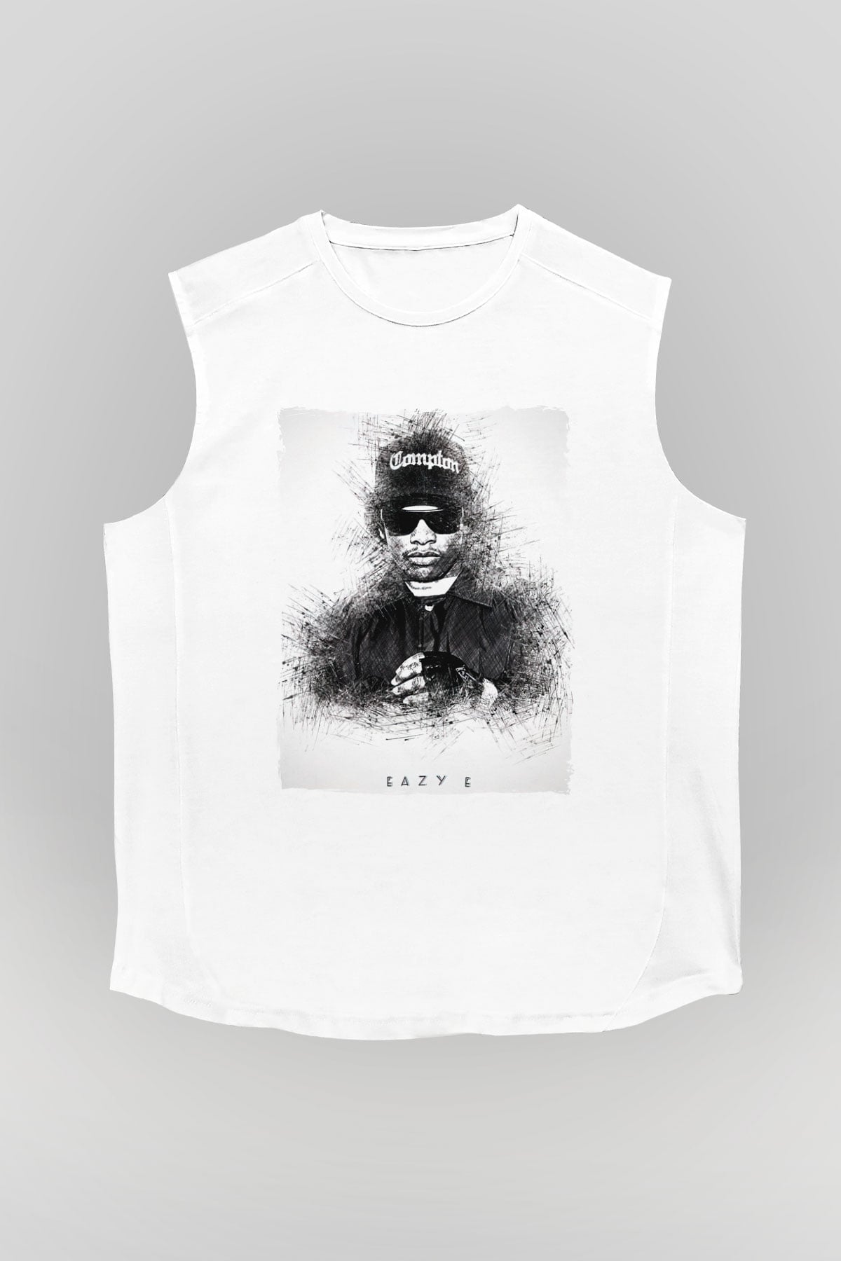 Eazy-E Beyaz Unisex Kolsuz Tişört