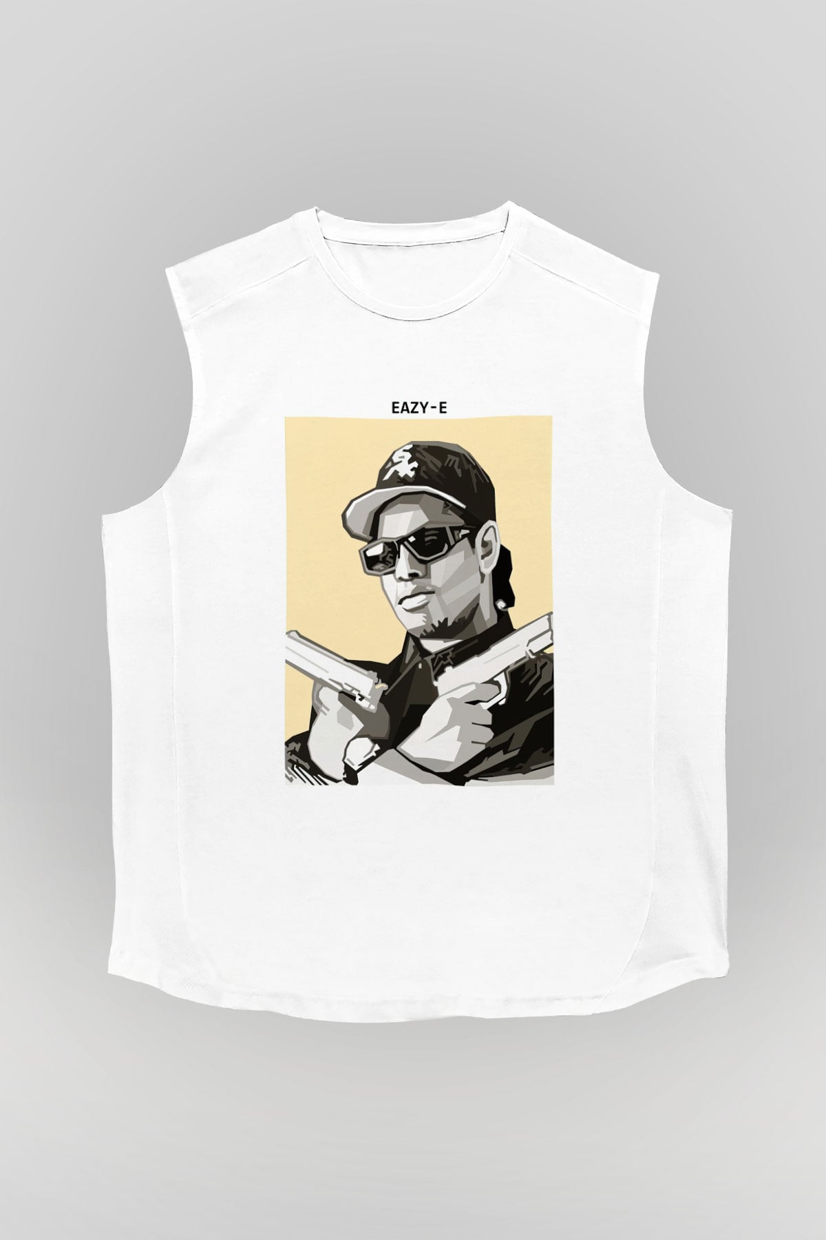Eazy-E Beyaz Unisex Kolsuz Tişört