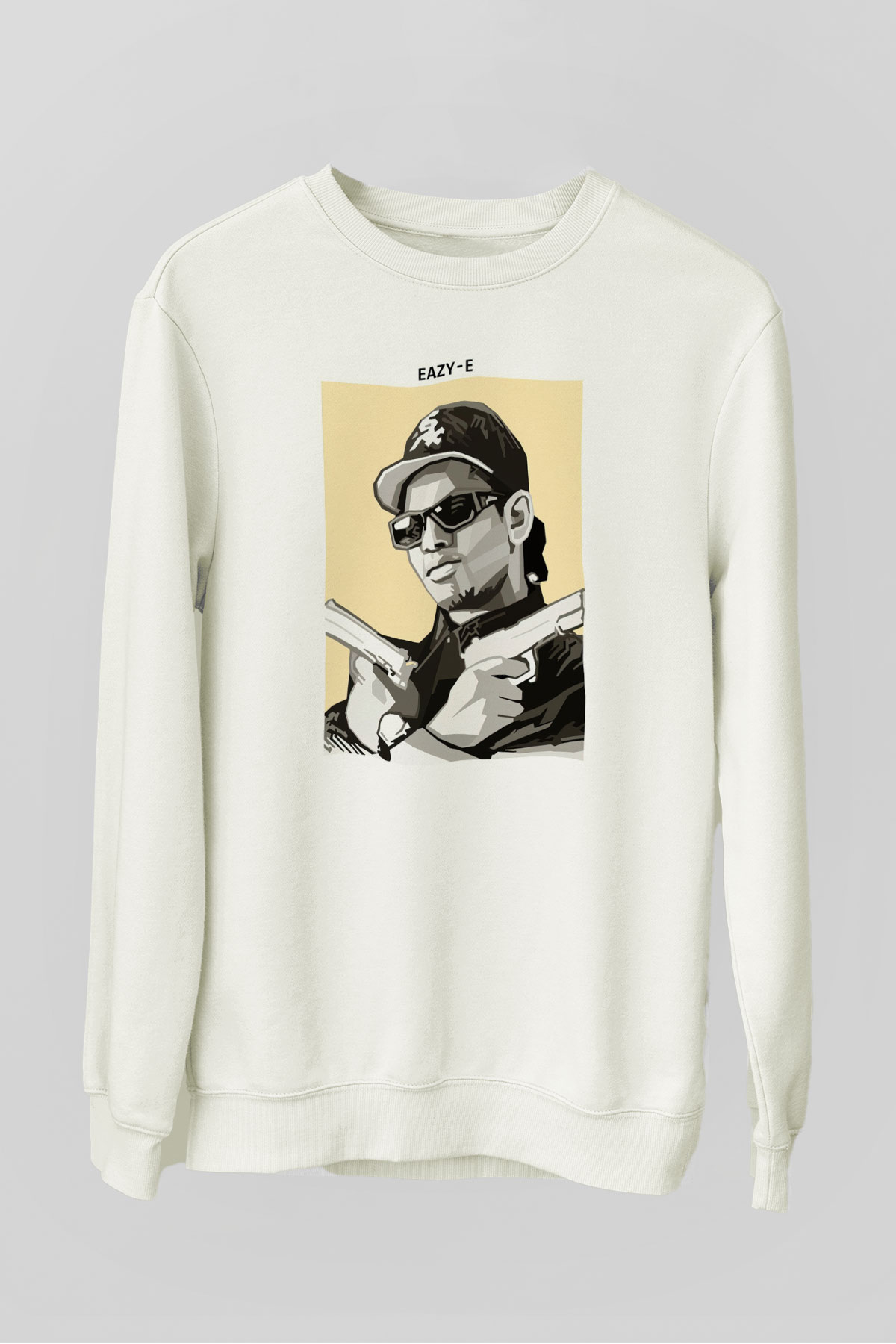Eazy-E Beyaz Unisex Sweatshirt