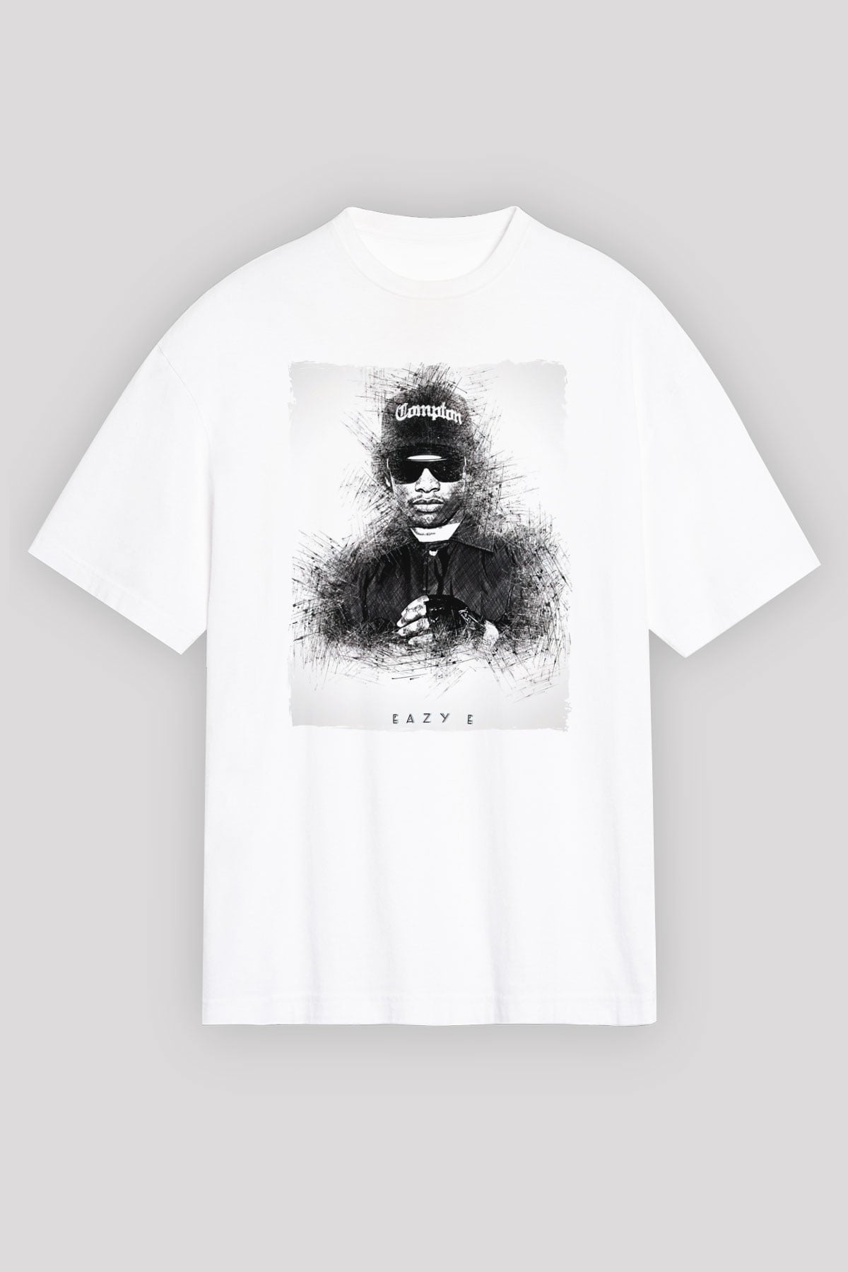Eazy-E Beyaz Unisex Tişört T-Shirt - TişörtFabrikası