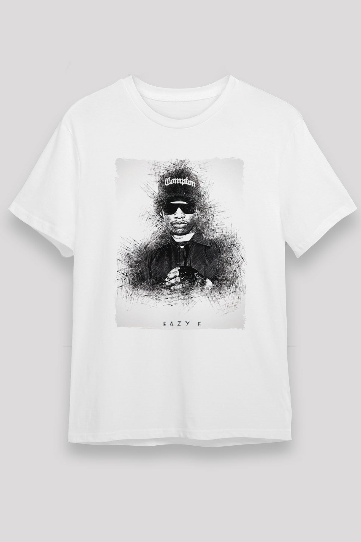 Eazy-E Beyaz Unisex Tişört T-Shirt - TişörtFabrikası