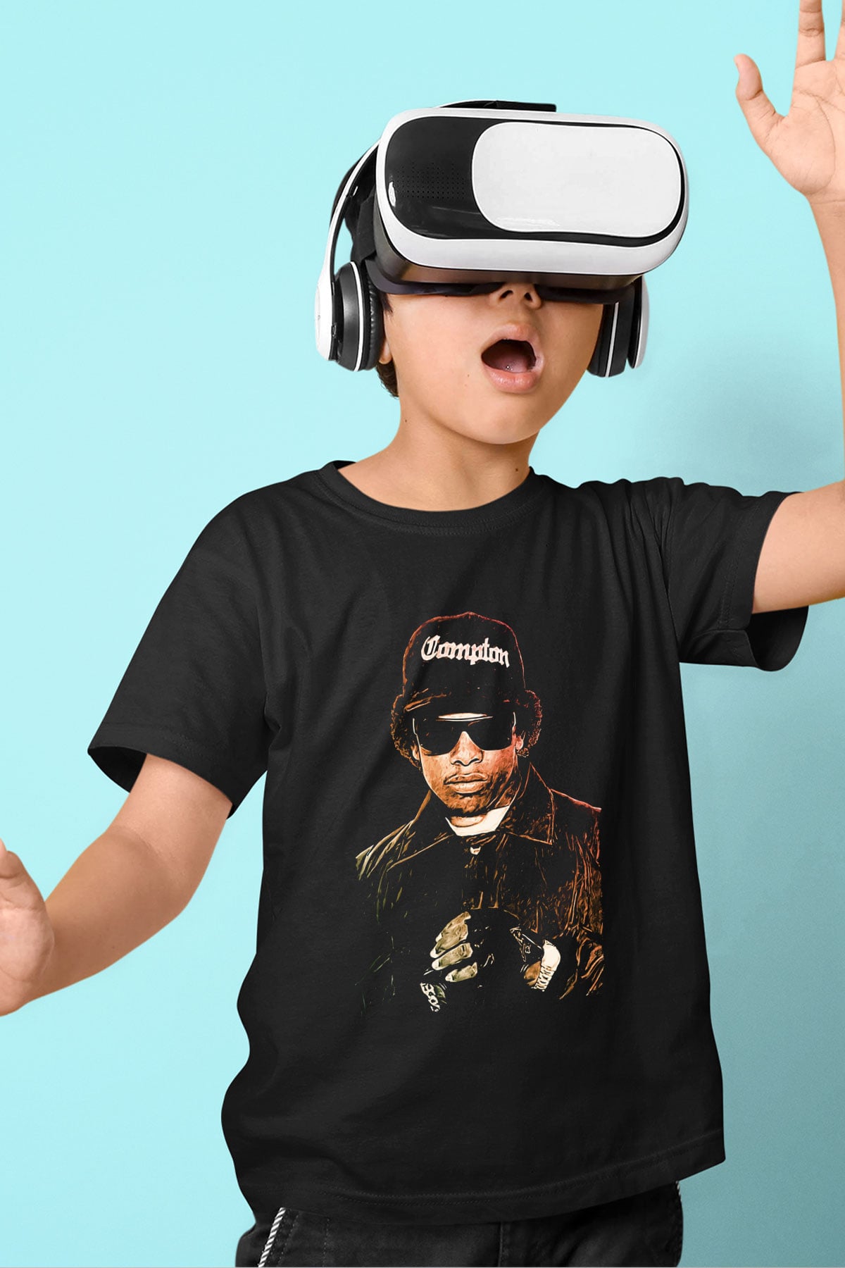 Eazy-E Siyah Unisex Çocuk Tişört