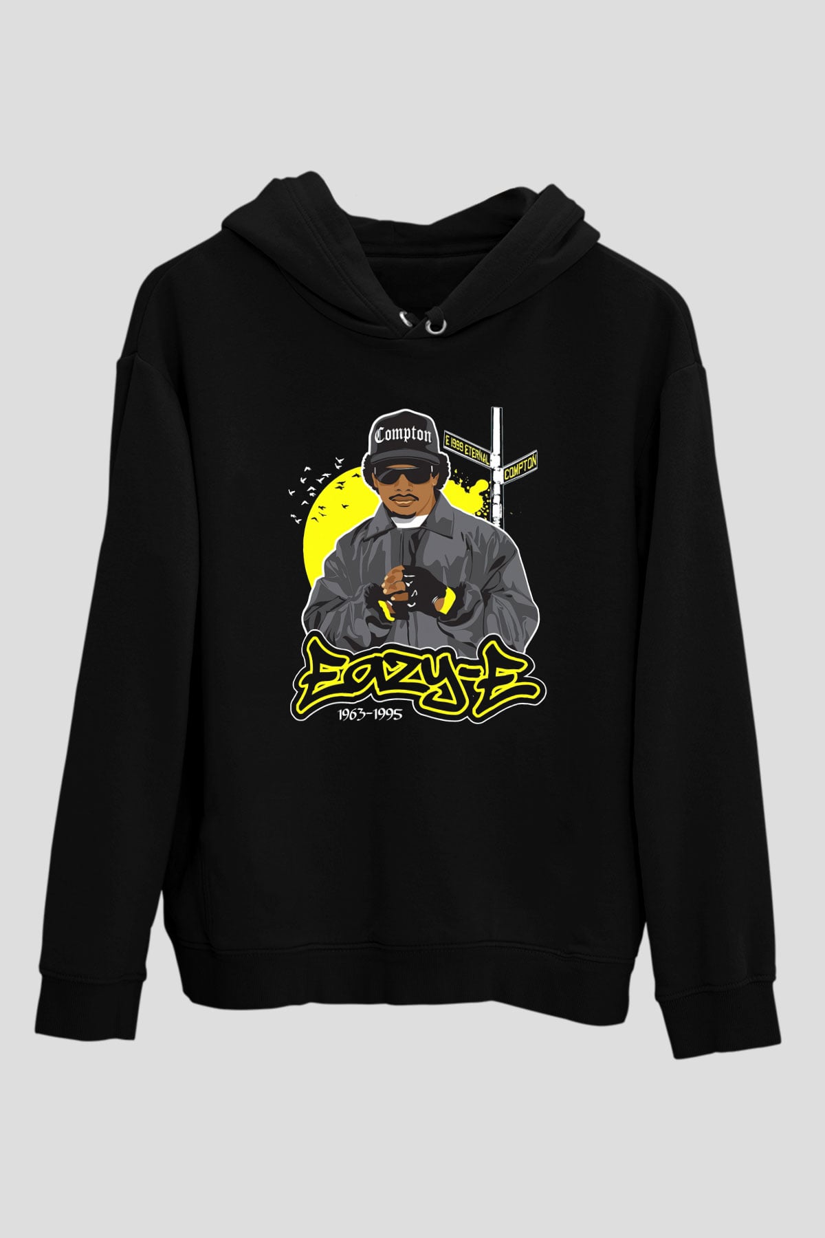 Eazy-E Siyah Unisex Hoodie