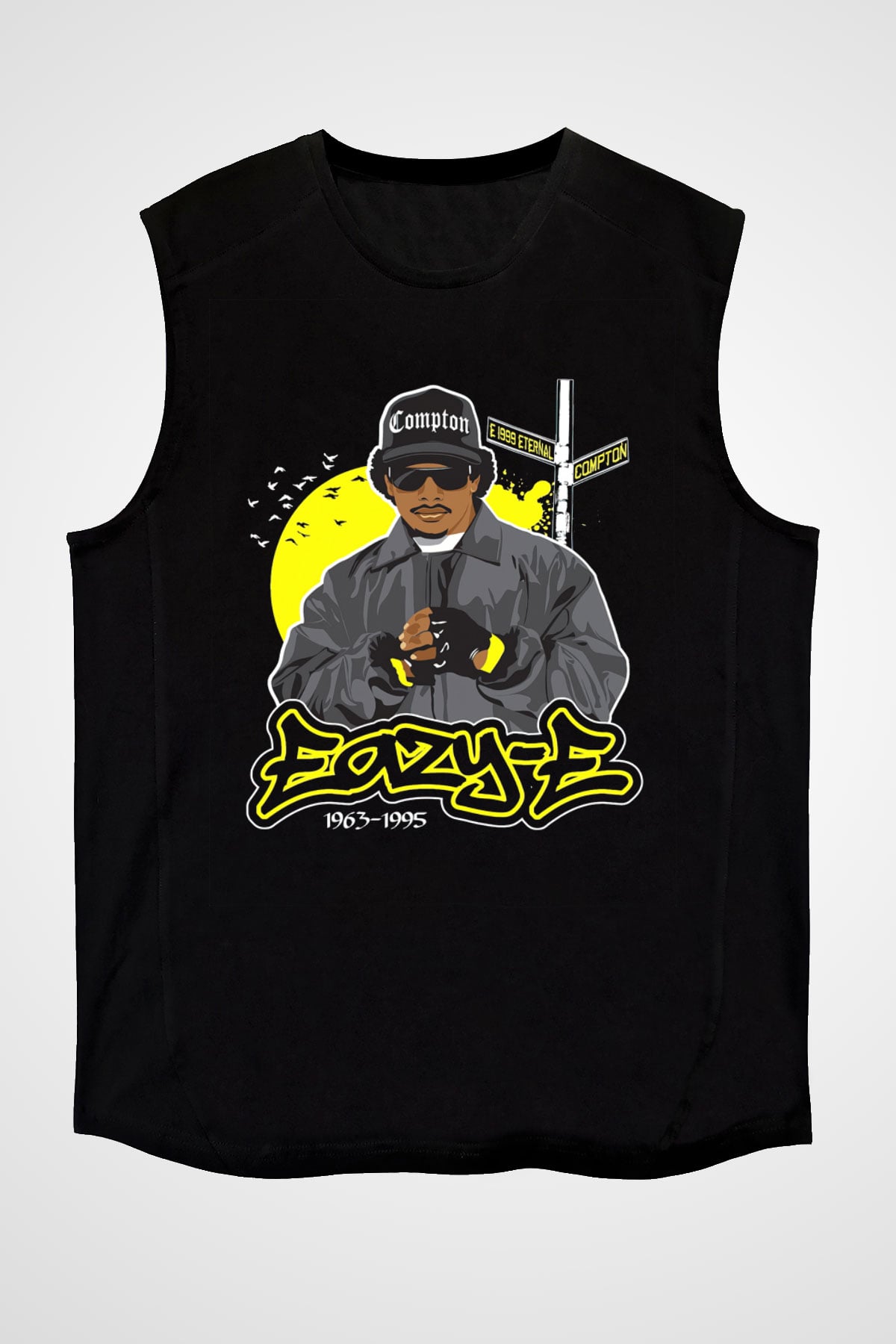 Eazy-E Siyah Unisex Kolsuz Tişört