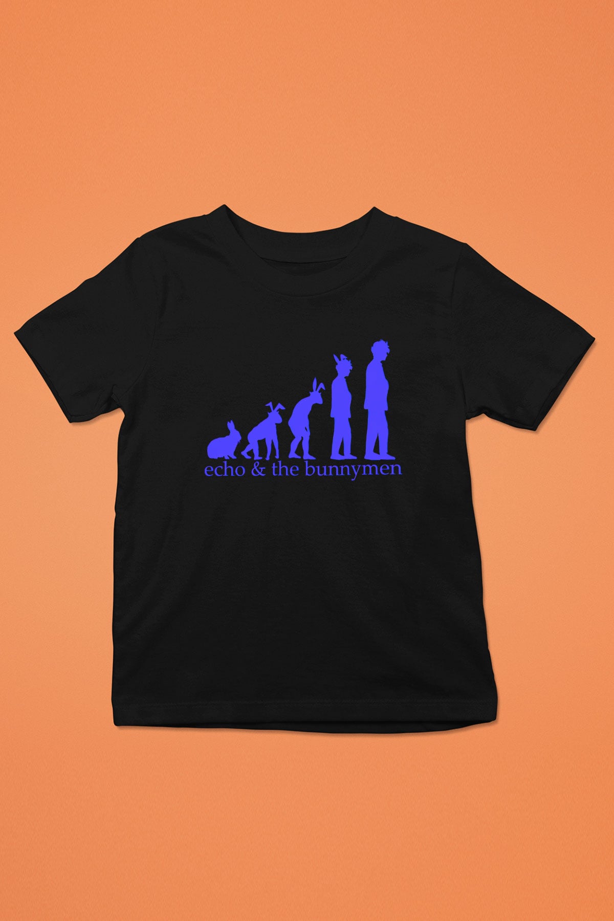 Echo and the Bunnymen Baskılı Siyah Unisex Çocuk Tişört