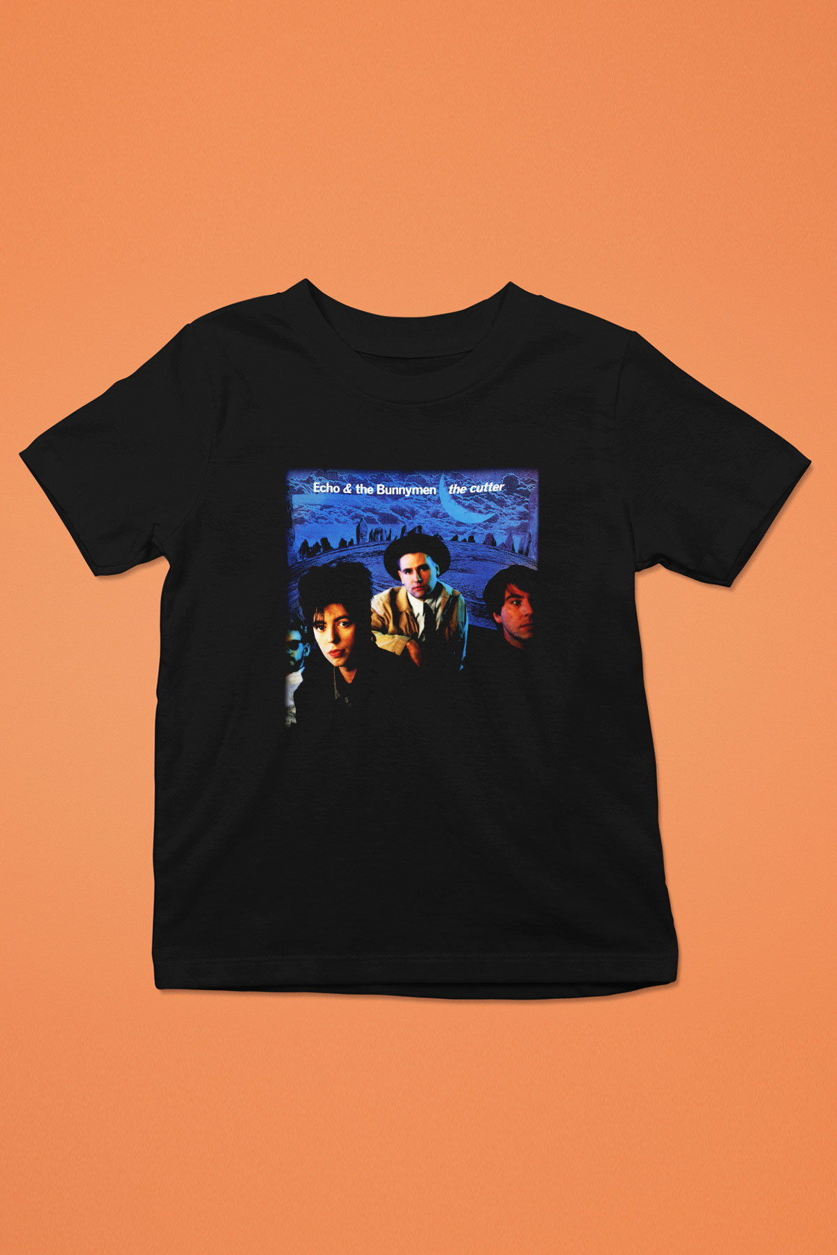 Echo and the Bunnymen Baskılı Siyah Unisex Çocuk Tişört
