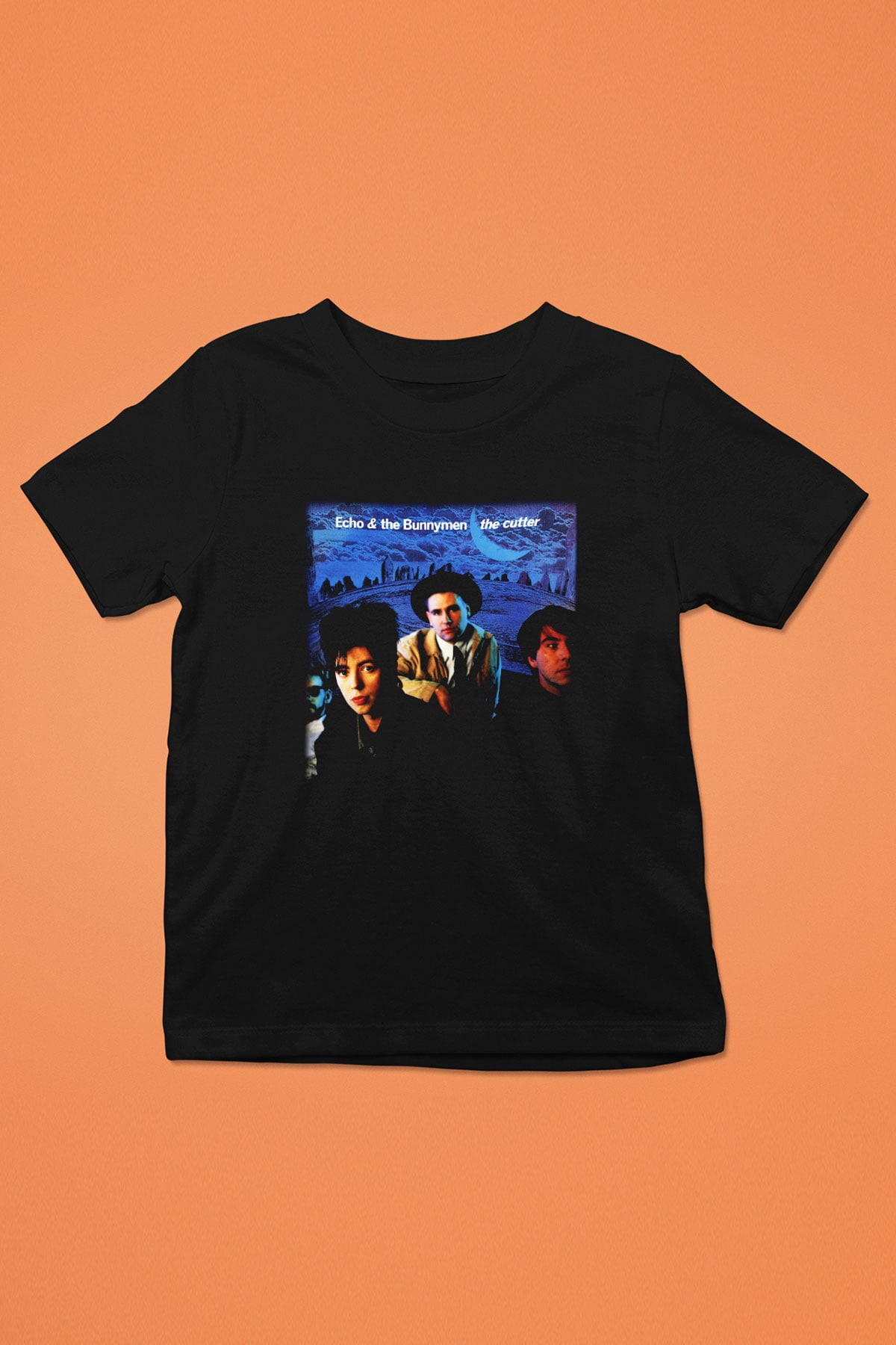 Echo and the Bunnymen Baskılı Siyah Unisex Çocuk Tişört