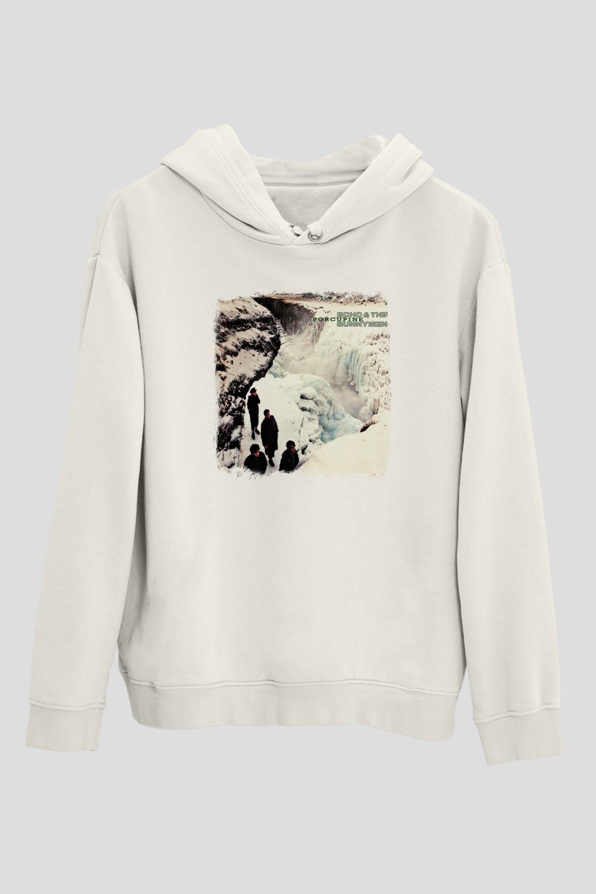 Echo and The Bunnymen Baskılı Unisex Beyaz Hoodie