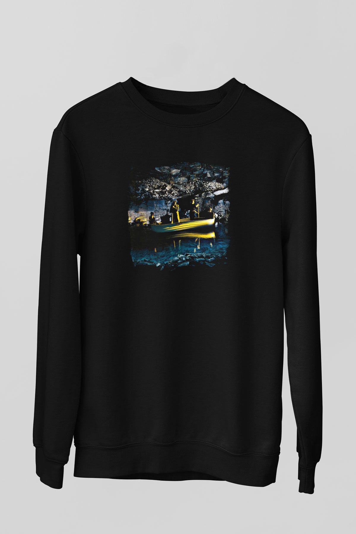 Echo and The Bunnymen Baskılı Unisex Siyah Sweatshirt