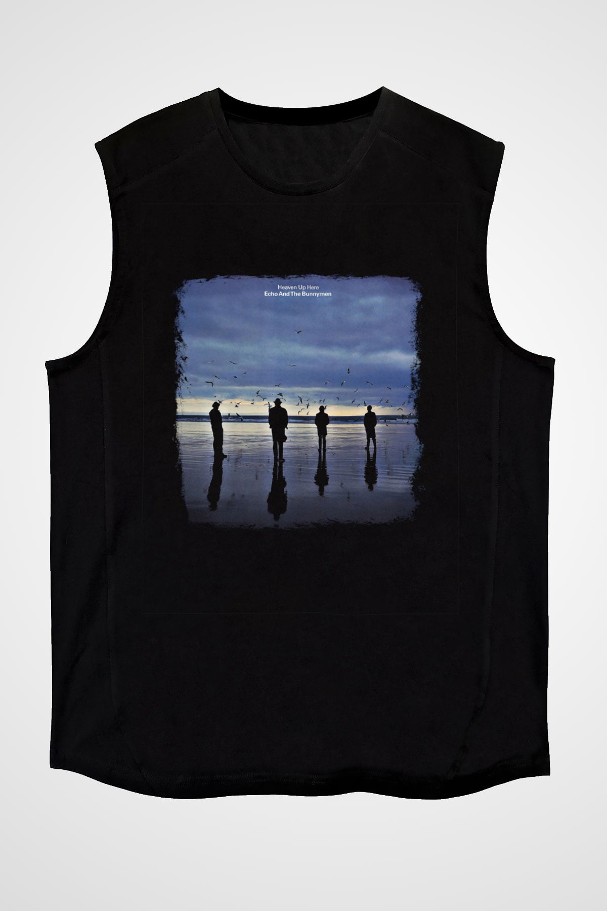 Echo and The Bunnymen Baskılı Unisex Siyah Kolsuz Tişört