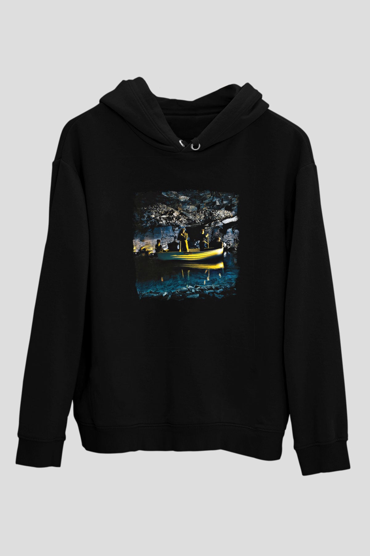 Echo and The Bunnymen Baskılı Unisex Siyah Hoodie