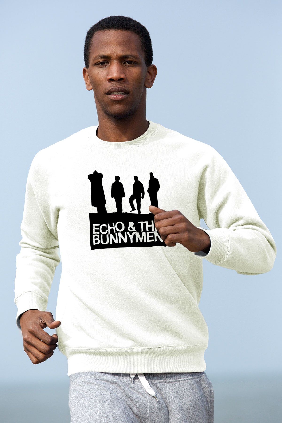 Echo and the Bunnymen Beyaz Unisex Sweatshirt