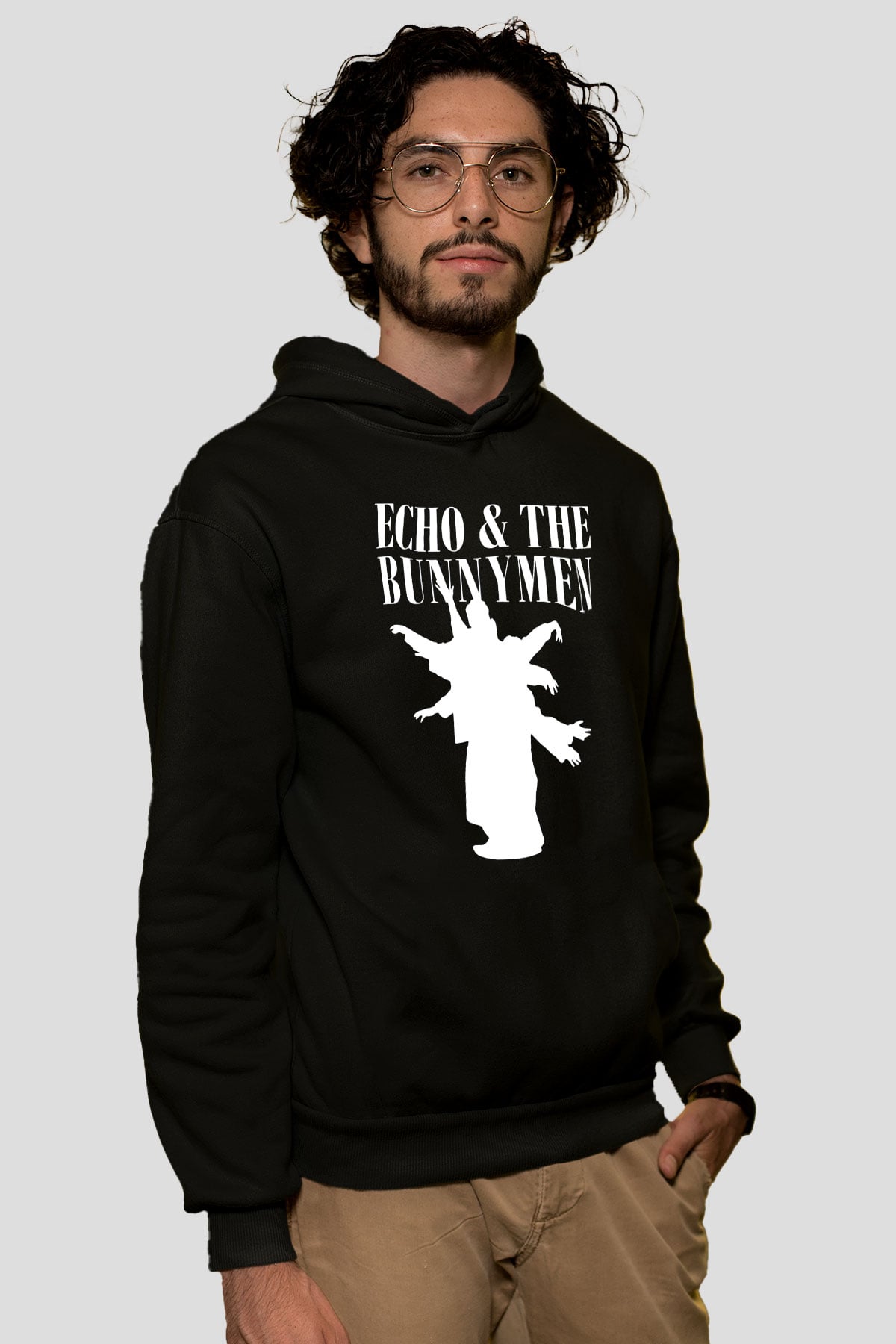 Echo and the Bunnymen Siyah Unisex Hoodie