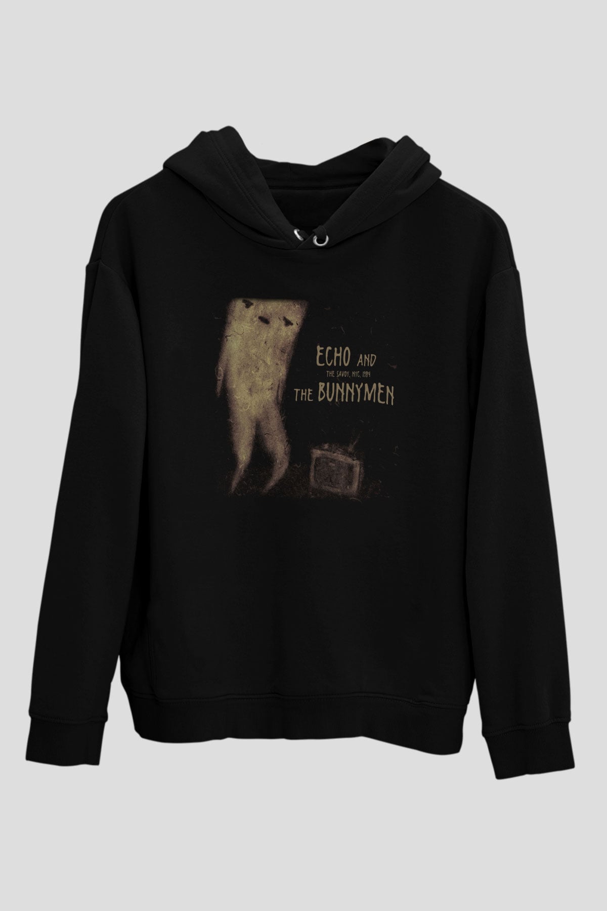 Echo and the Bunnymen Siyah Unisex Kapüşonlu Sweatshirt