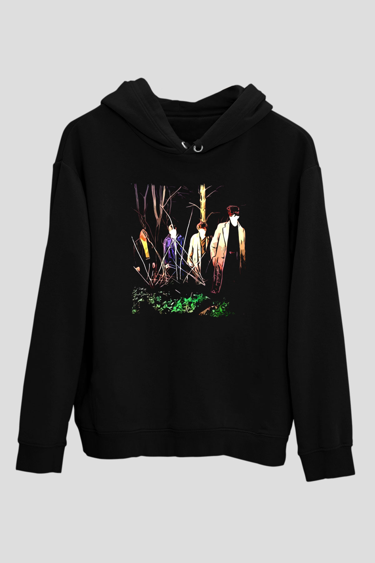Echo and the Bunnymen Siyah Unisex Kapüşonlu Sweatshirt
