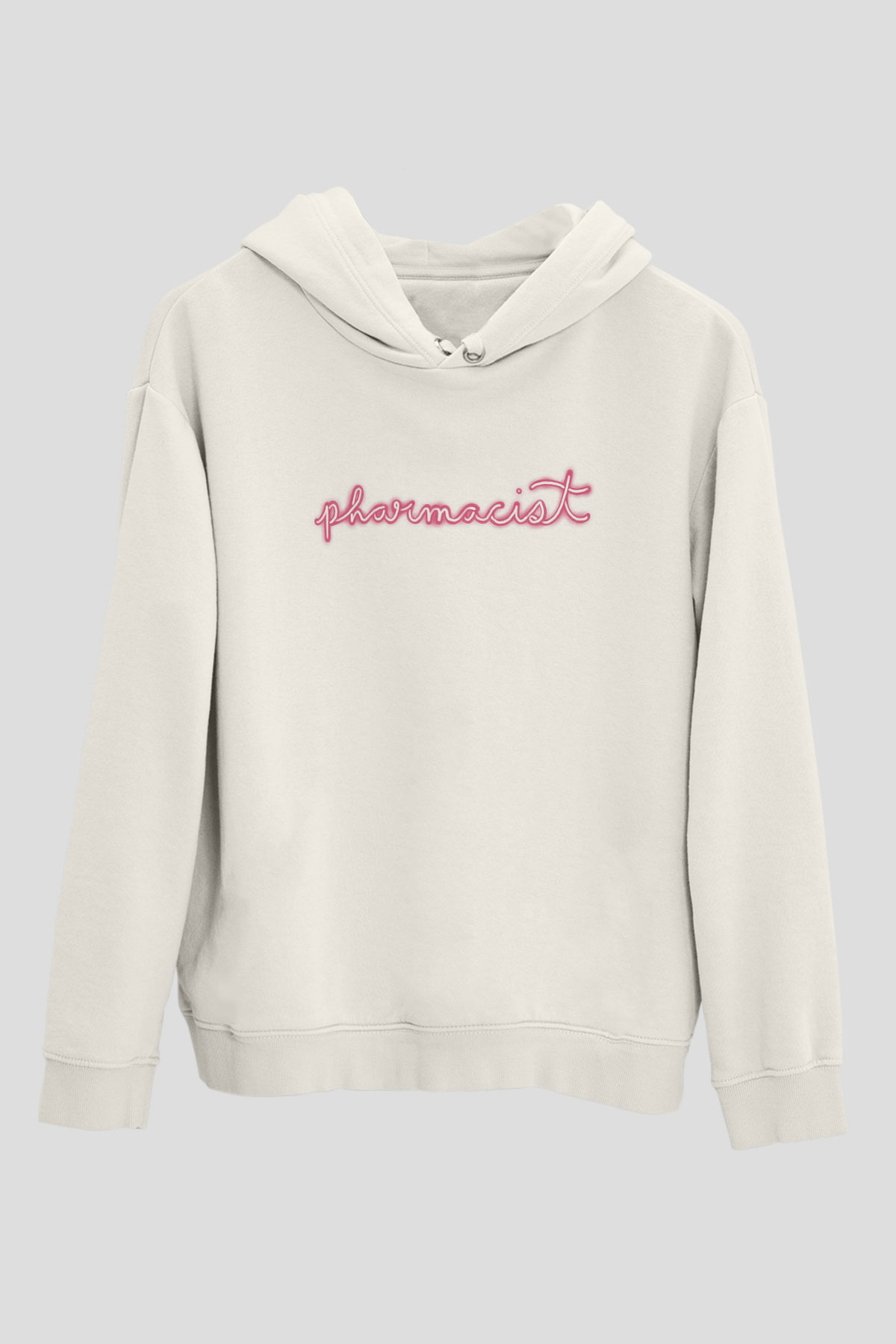 Eczacı Beyaz Unisex Kapüşonlu Sweatshirt