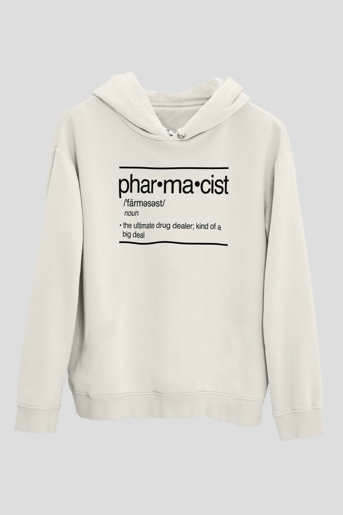 Eczacı Beyaz Unisex Kapüşonlu Sweatshirt