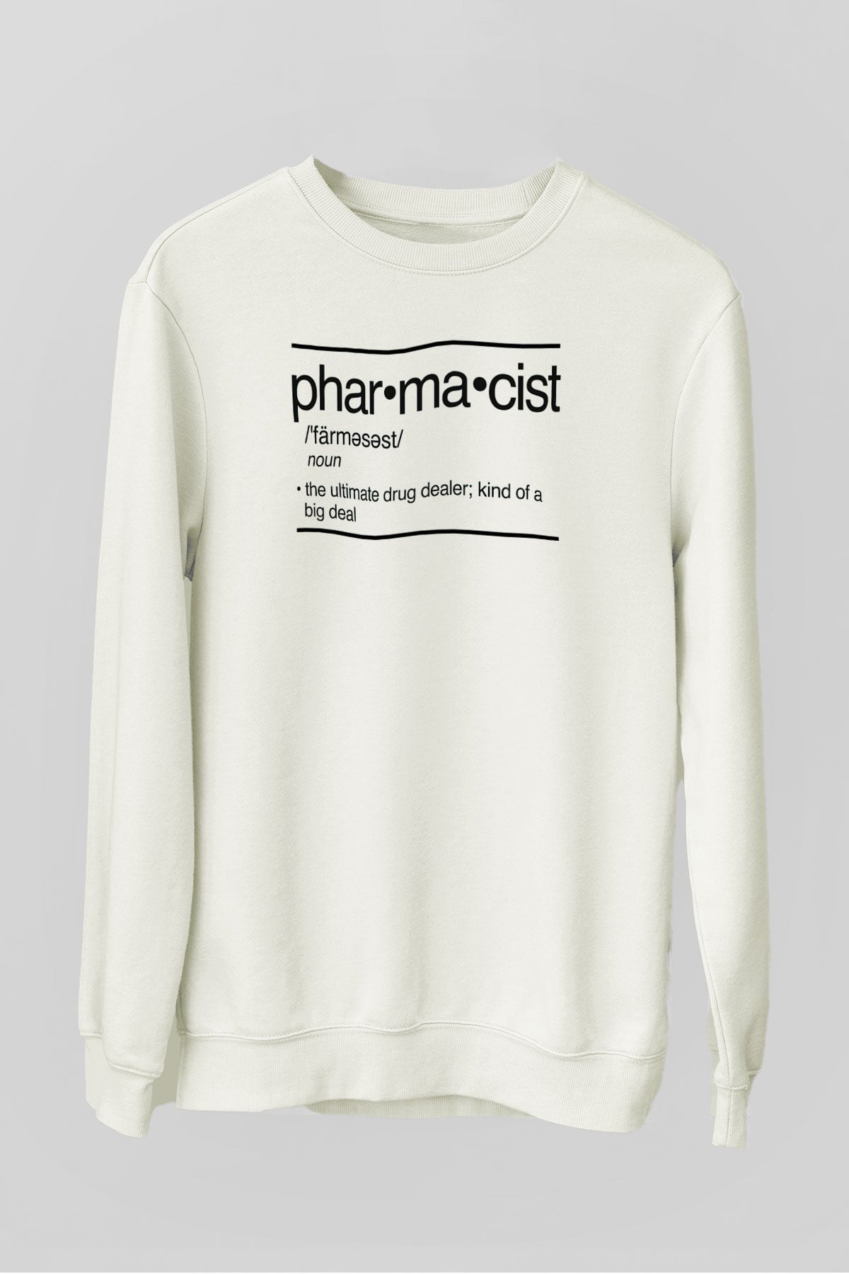 Eczacı Beyaz Unisex Sweatshirt