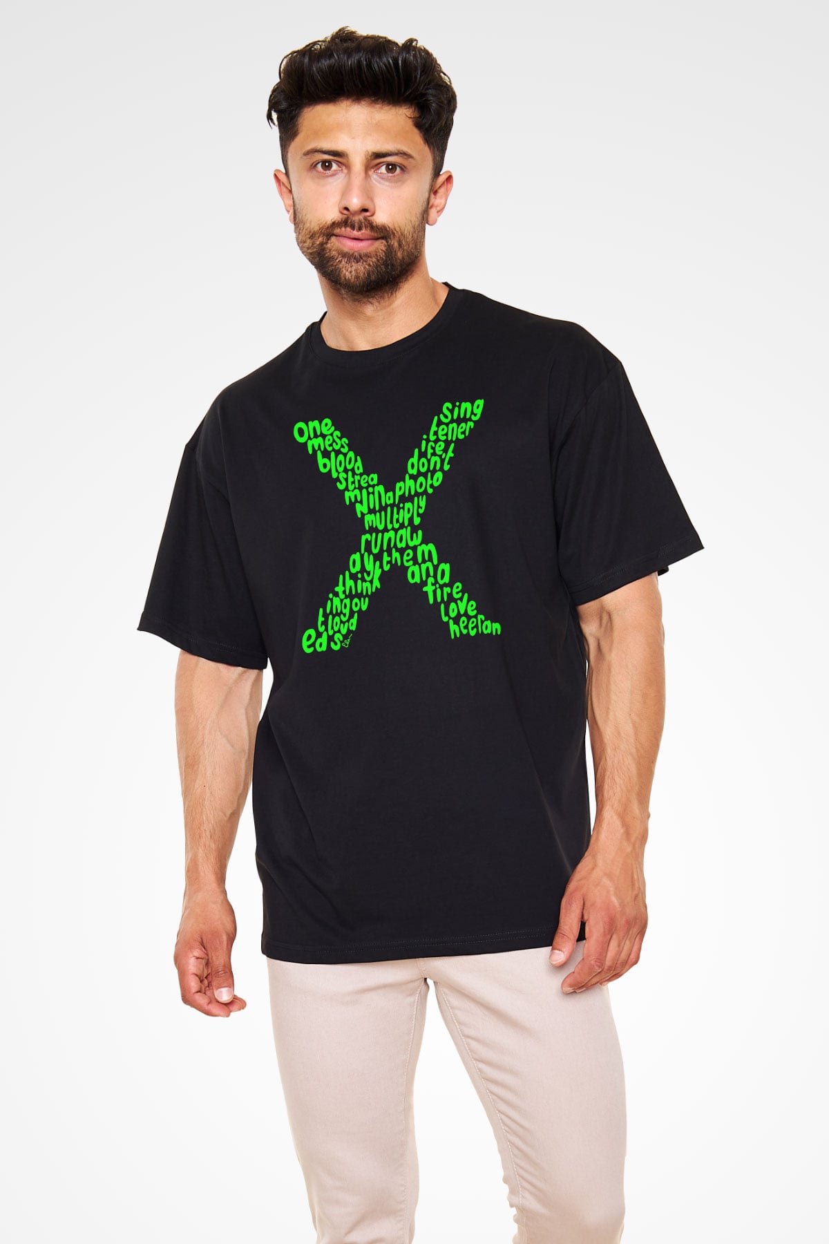Ed Sheeran Siyah Unisex Oversize Tişört T-Shirt
