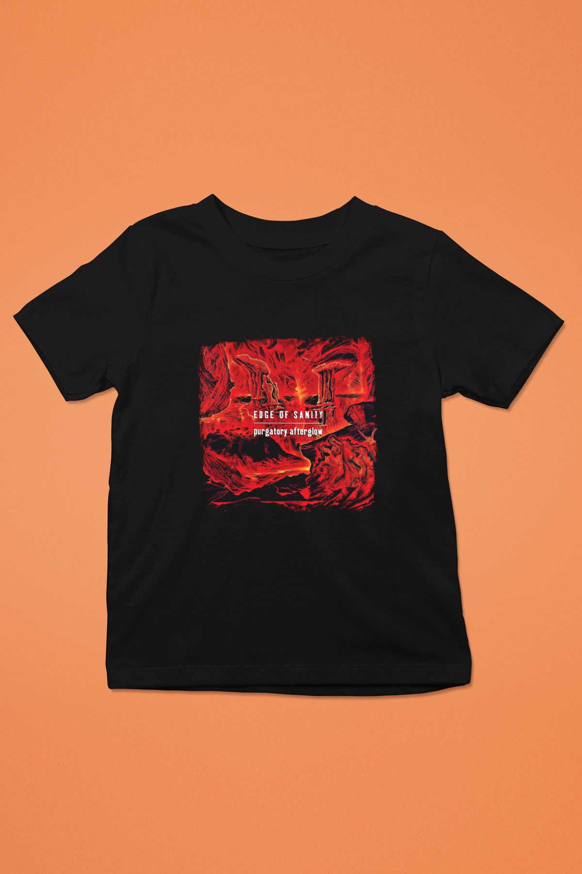 Edge of Sanity Baskılı Unisex Siyah Çocuk Tişört