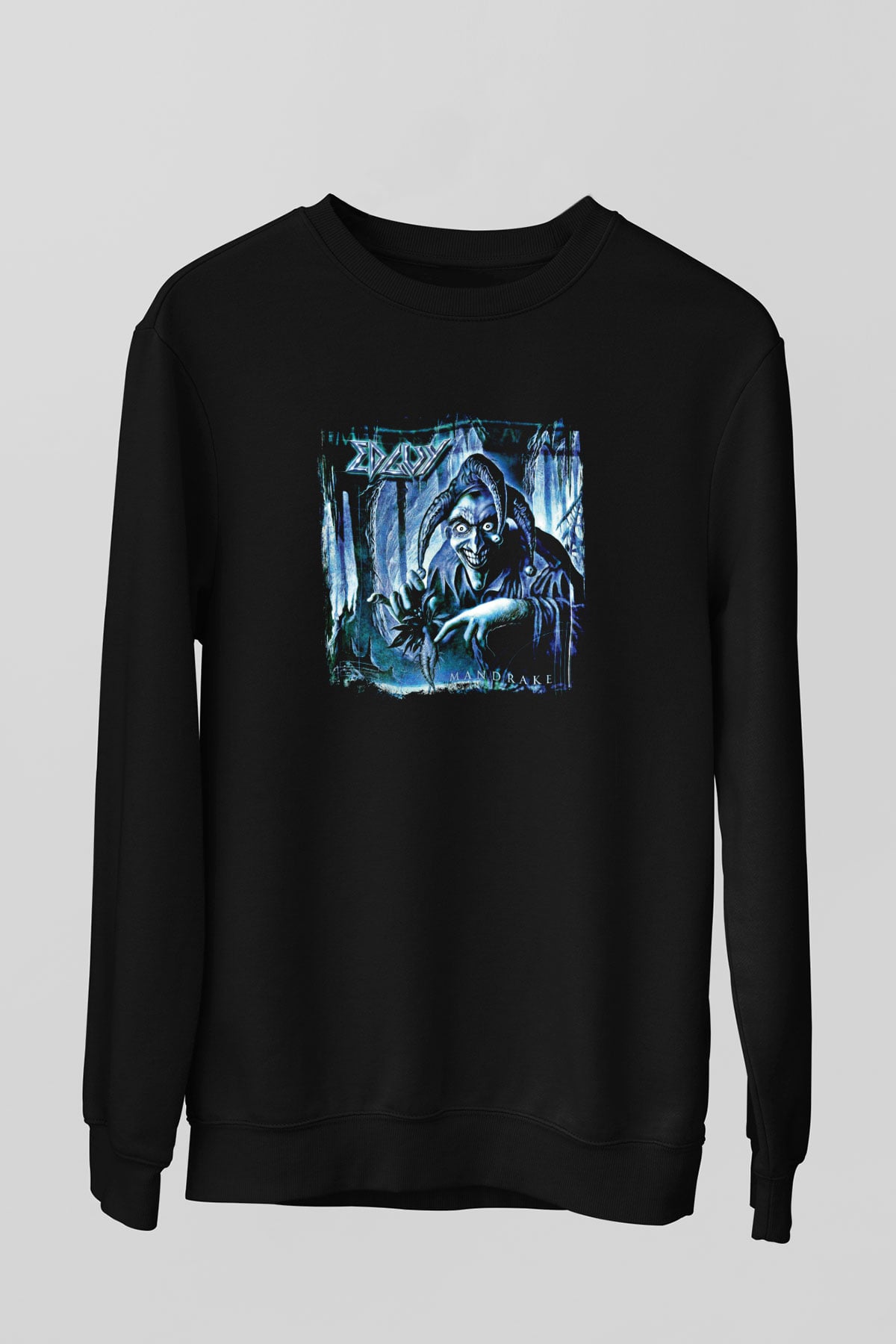 Edguy Baskılı Unisex Siyah Sweatshirt