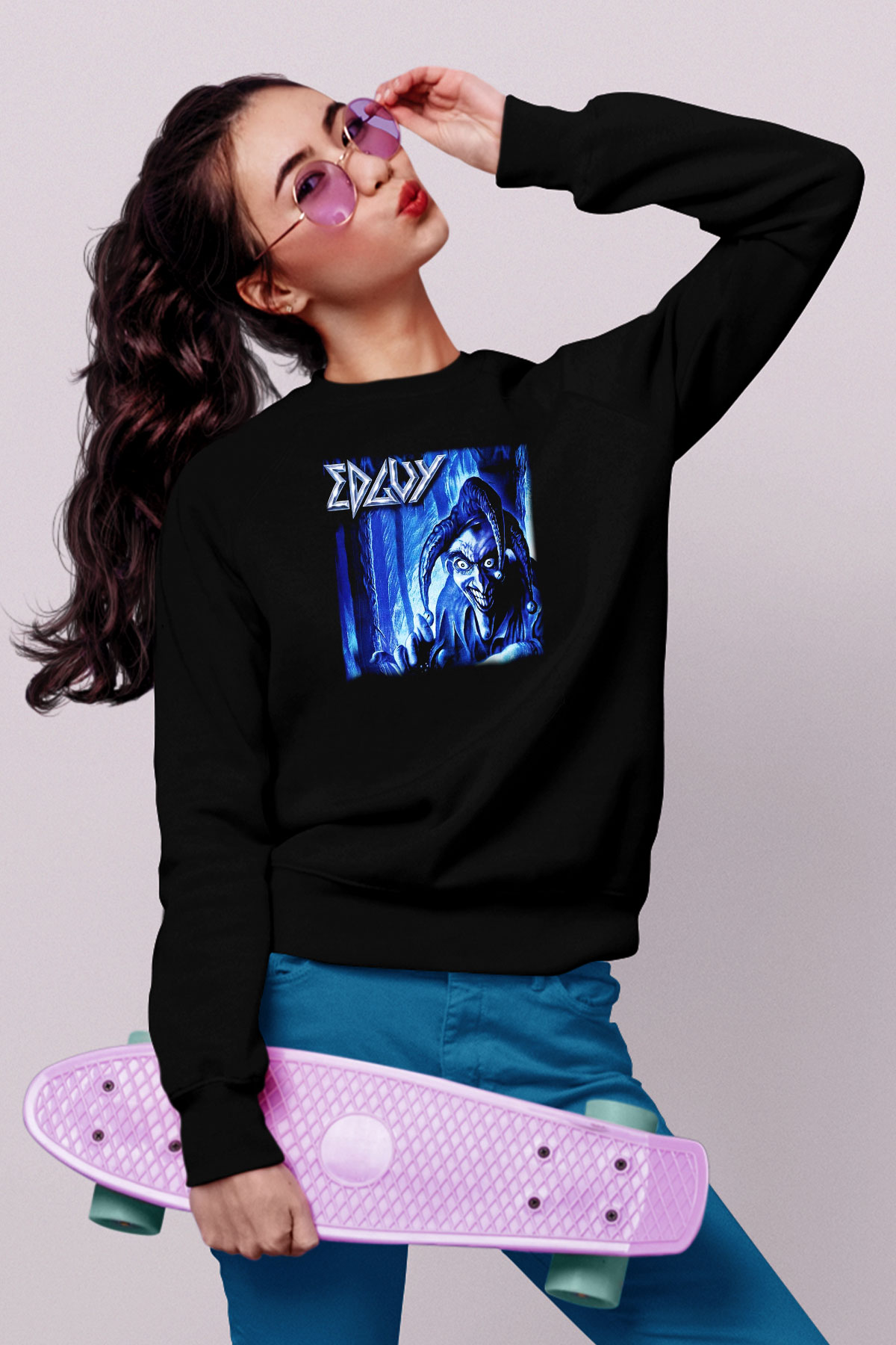 Edguy Siyah Unisex Sweatshirt