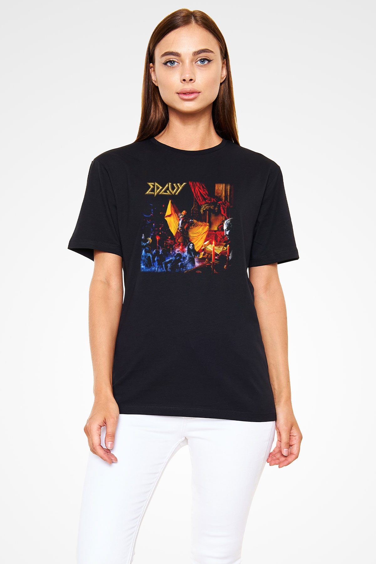 Edguy Siyah Unisex Tişört T-Shirt - TişörtFabrikası