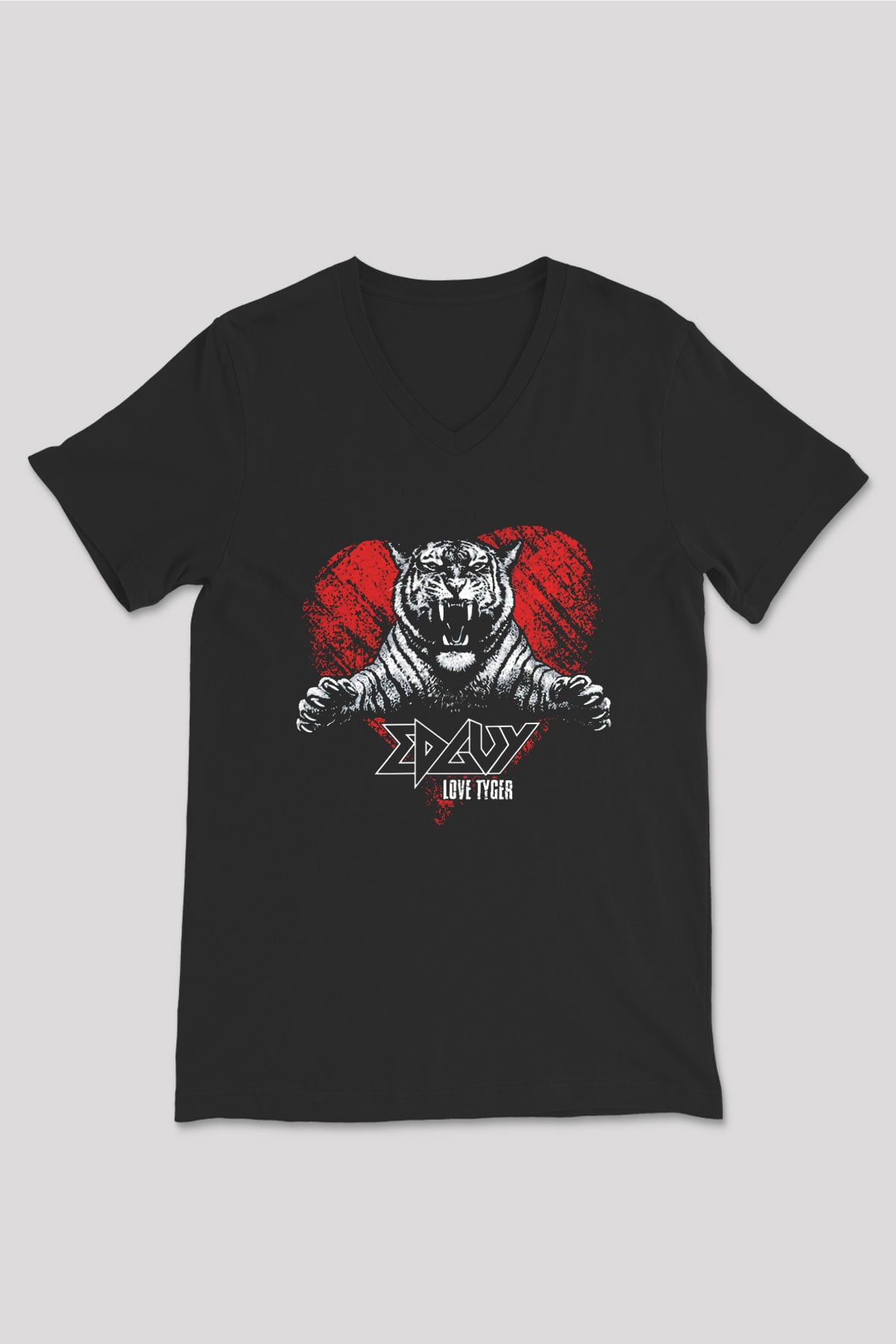 Edguy Siyah Unisex V Yaka Tişört
