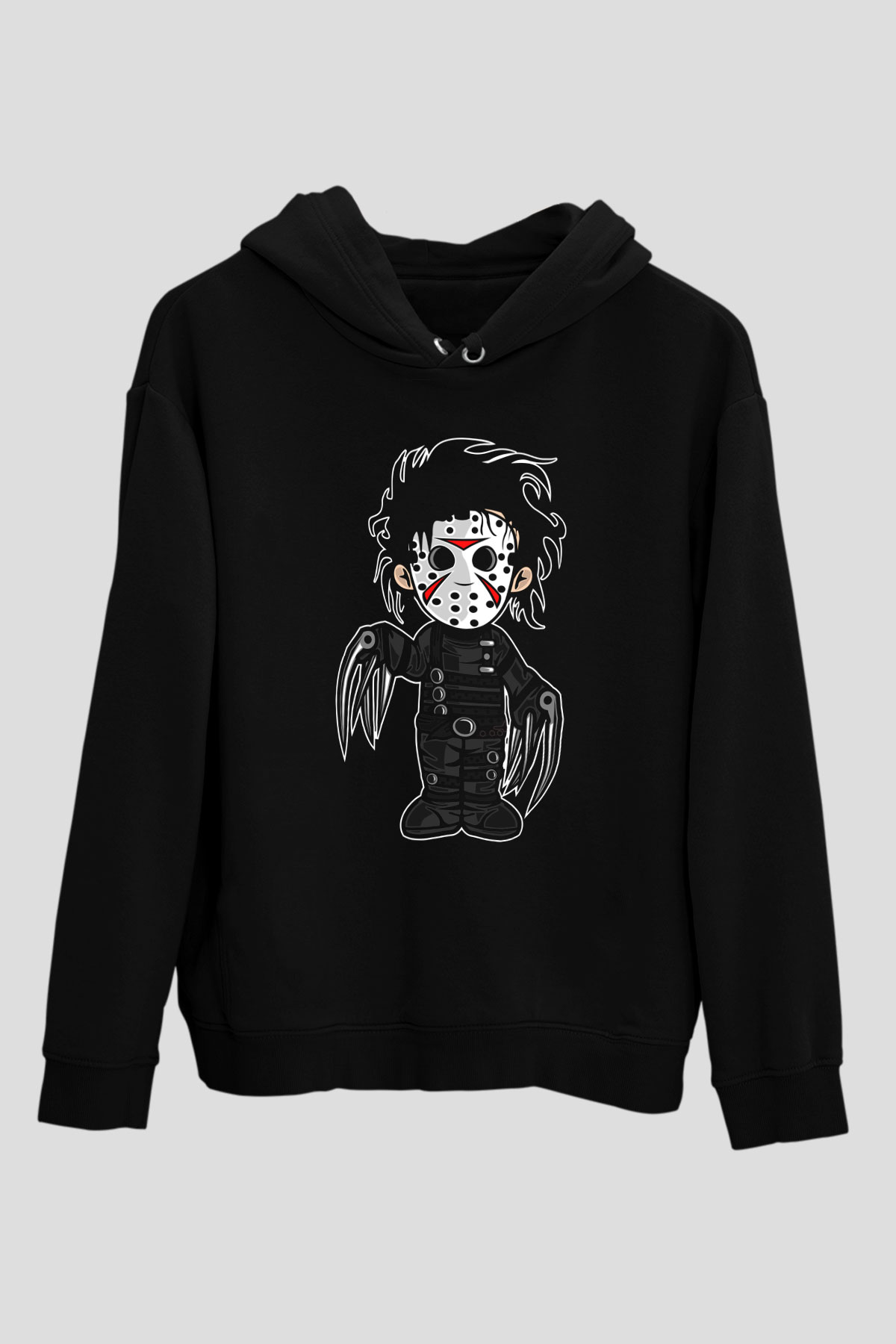 Edward Baskılı Unisex Siyah Hoodie