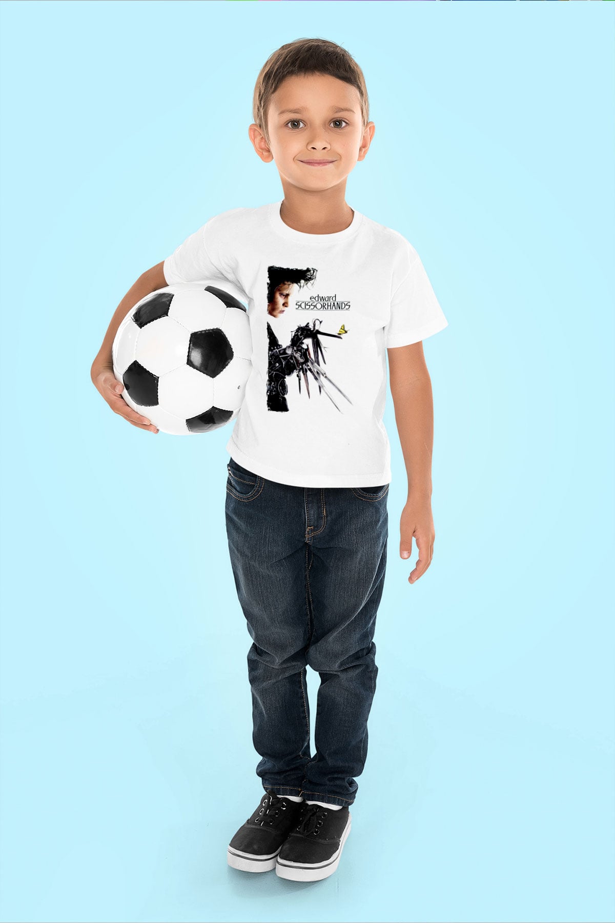 Edward Scissorhands Beyaz Unisex  Çocuk Tişört