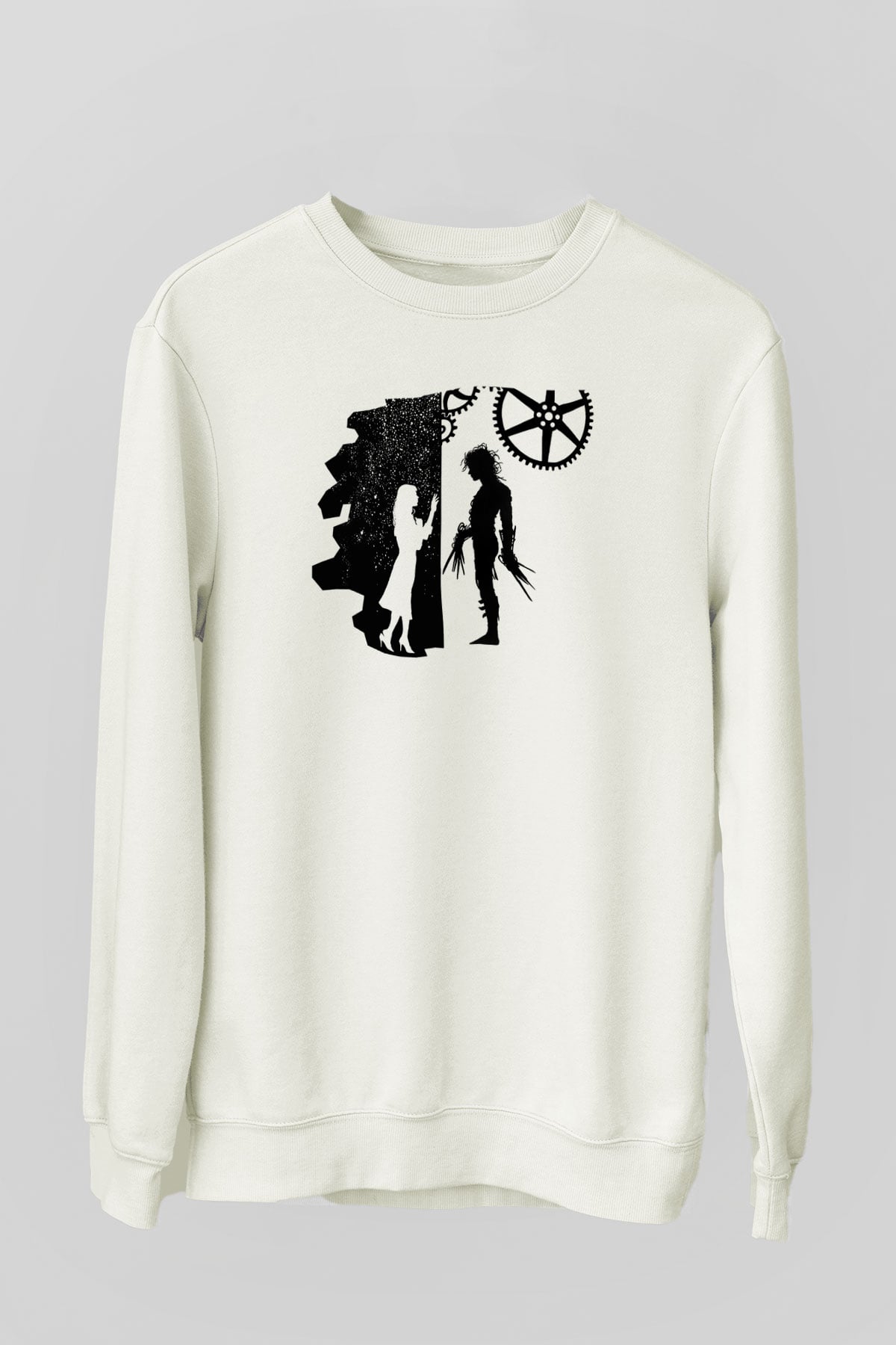 Edward Scissorhands Beyaz Unisex Sweatshirt