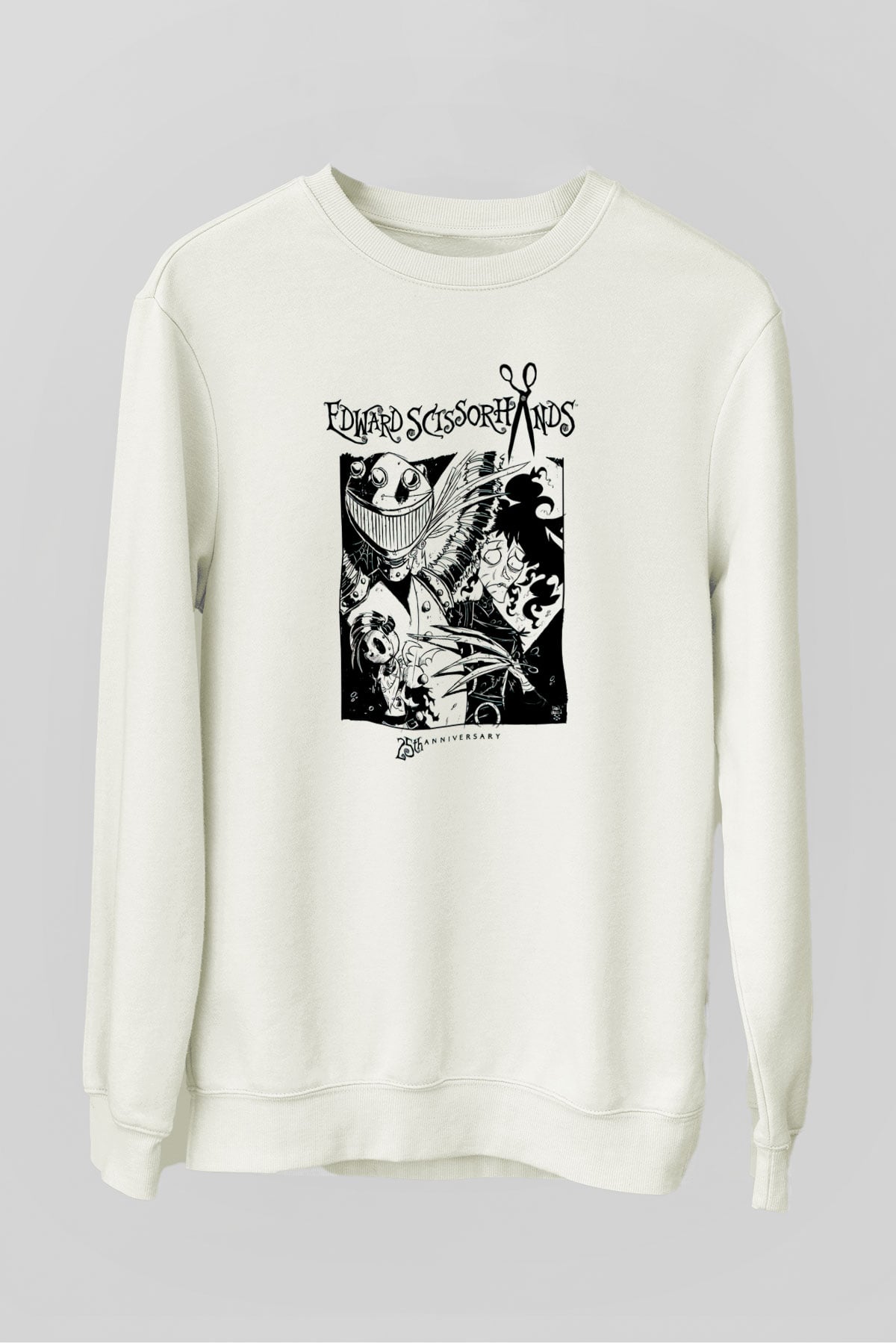 Edward Scissorhands Beyaz Unisex  Sweatshirt
