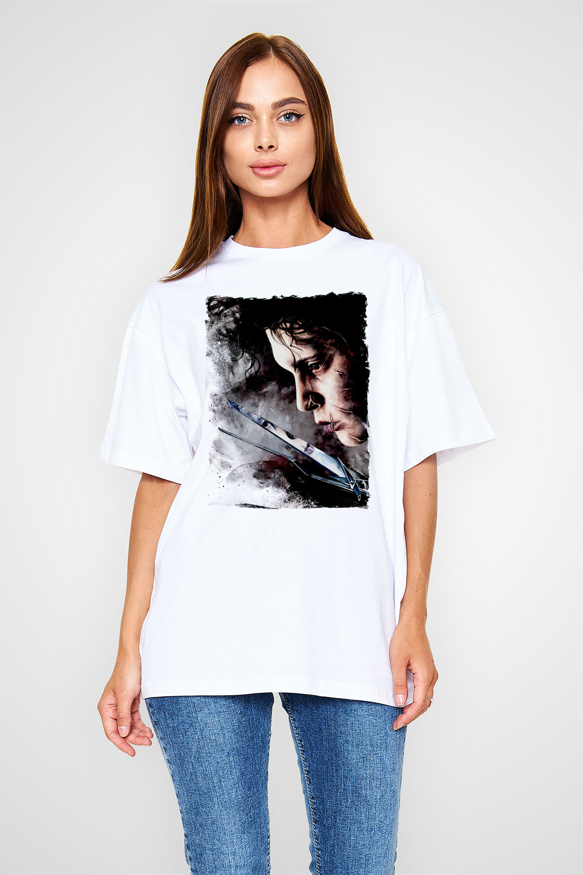 Edward Scissorhands Beyaz Unisex Tişört