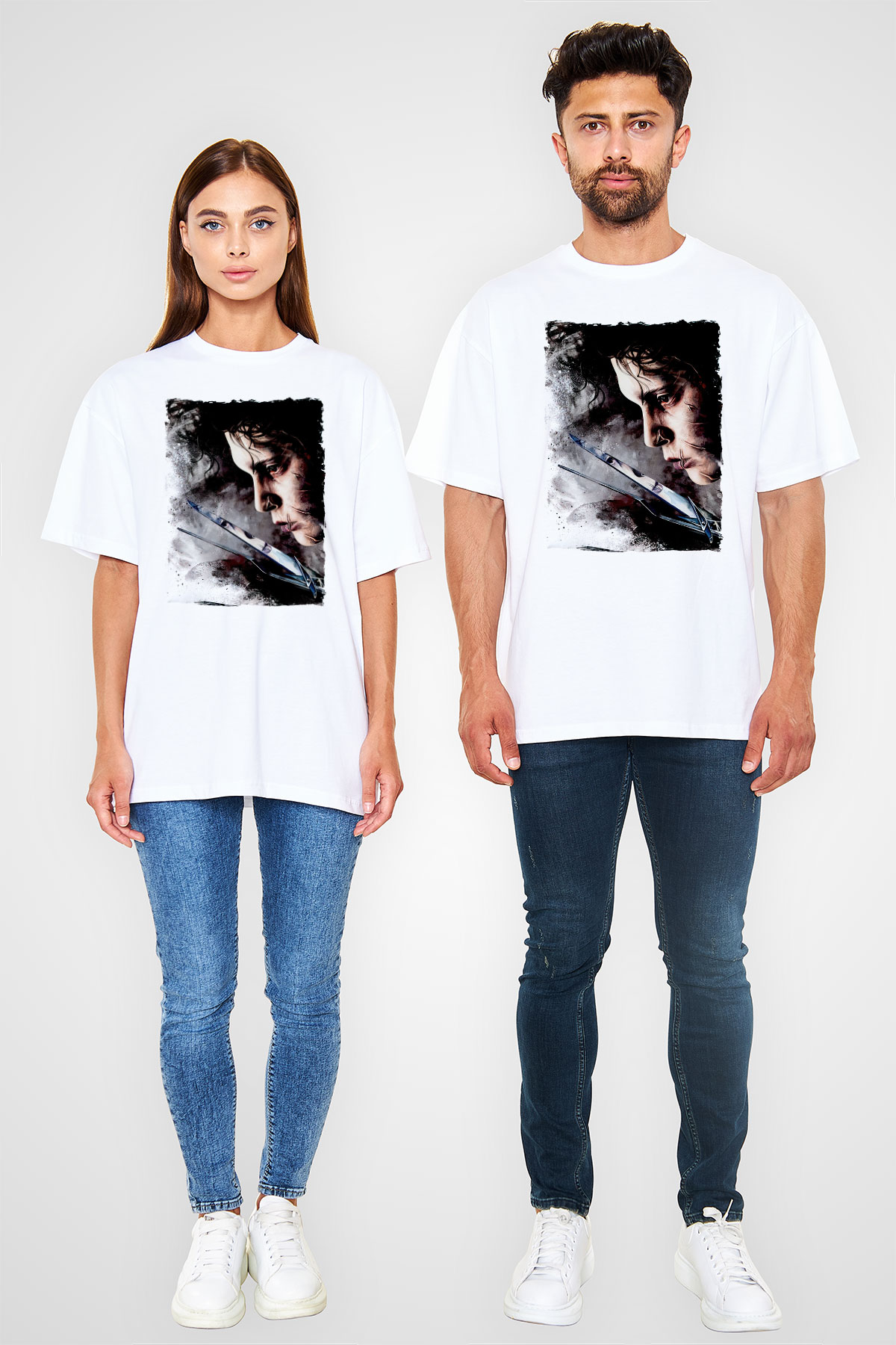 Edward Scissorhands Beyaz Unisex Tişört