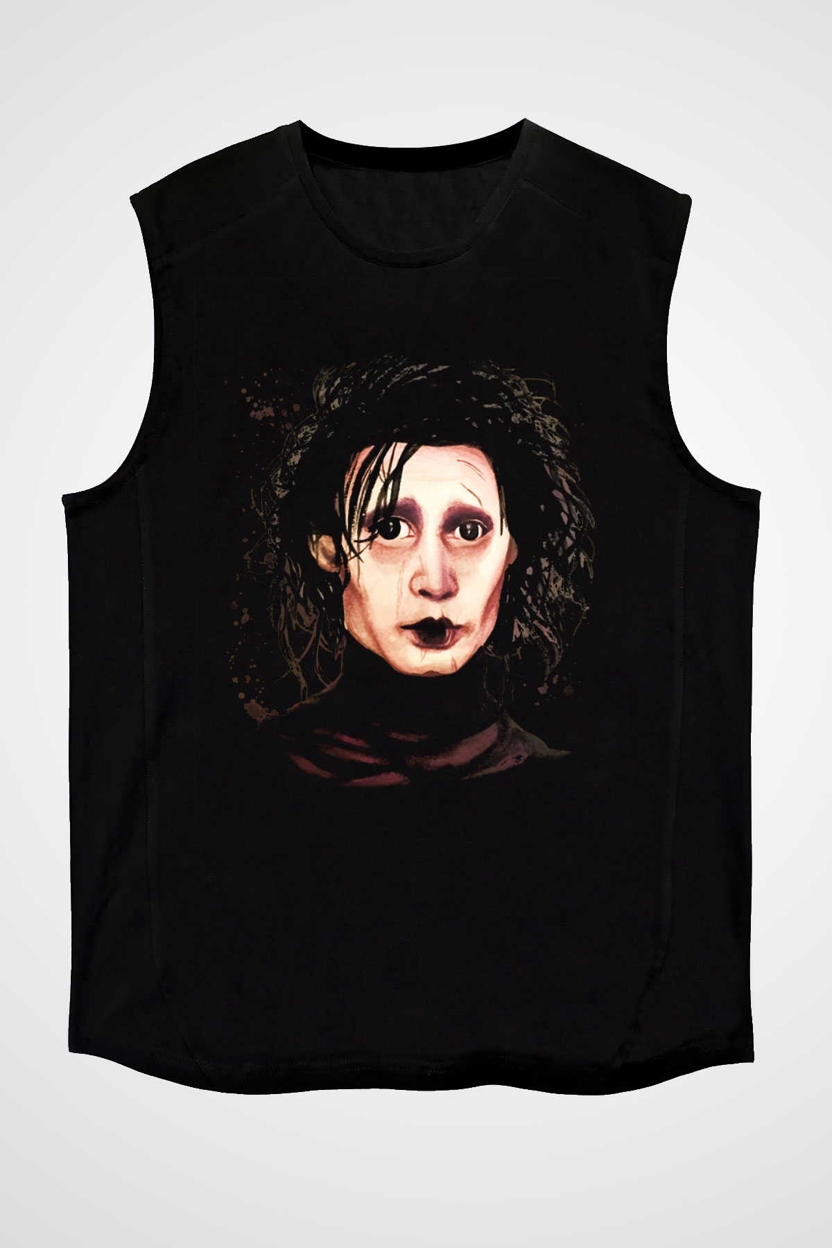 Edward Scissorhands Siyah Unisex Kolsuz Tişört