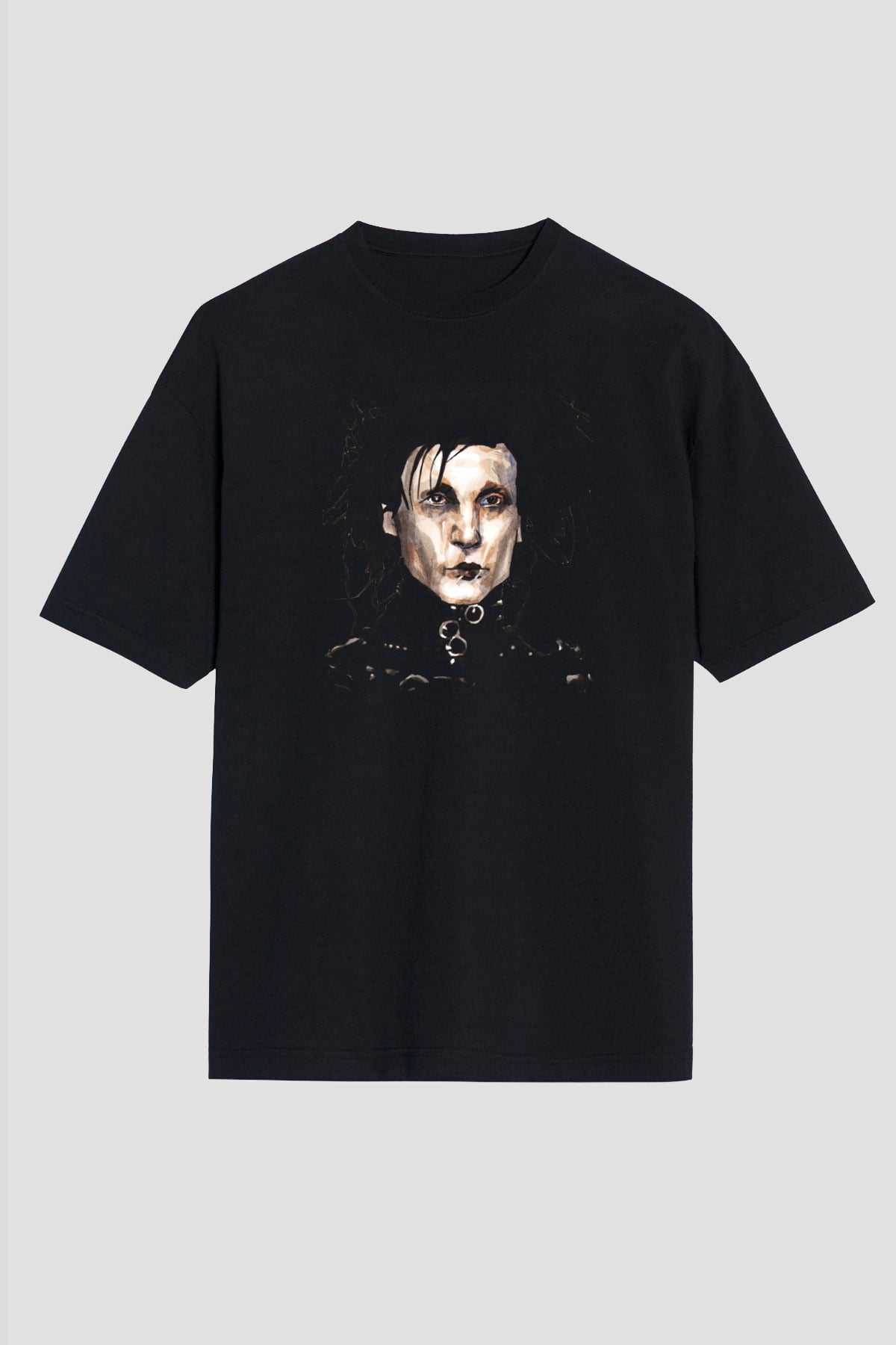 Edward Scissorhands Siyah Unisex Oversize Tişört