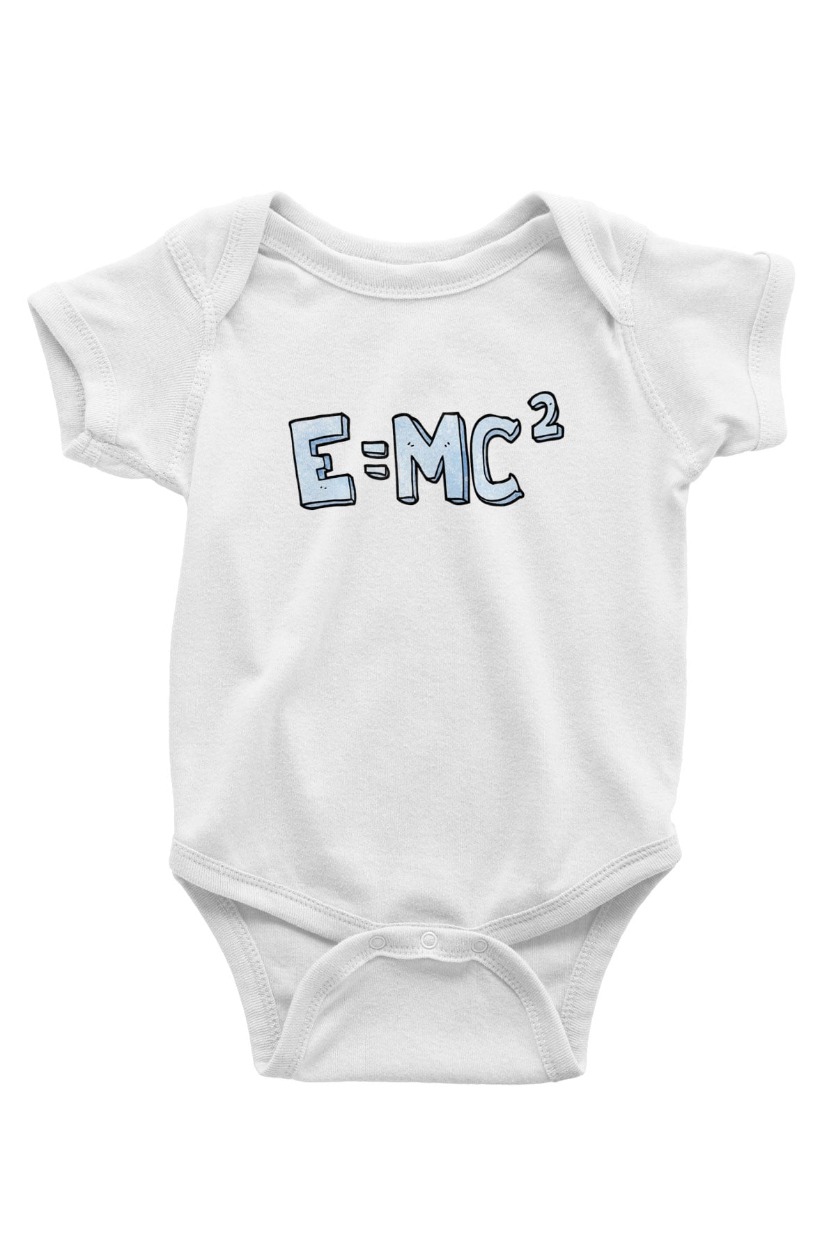 Einstein Baskılı Beyaz Unisex Bebek Body - Zıbın