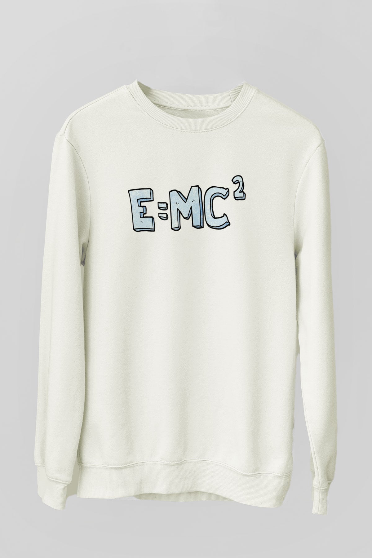 Einstein Beyaz Unisex Sweatshirt