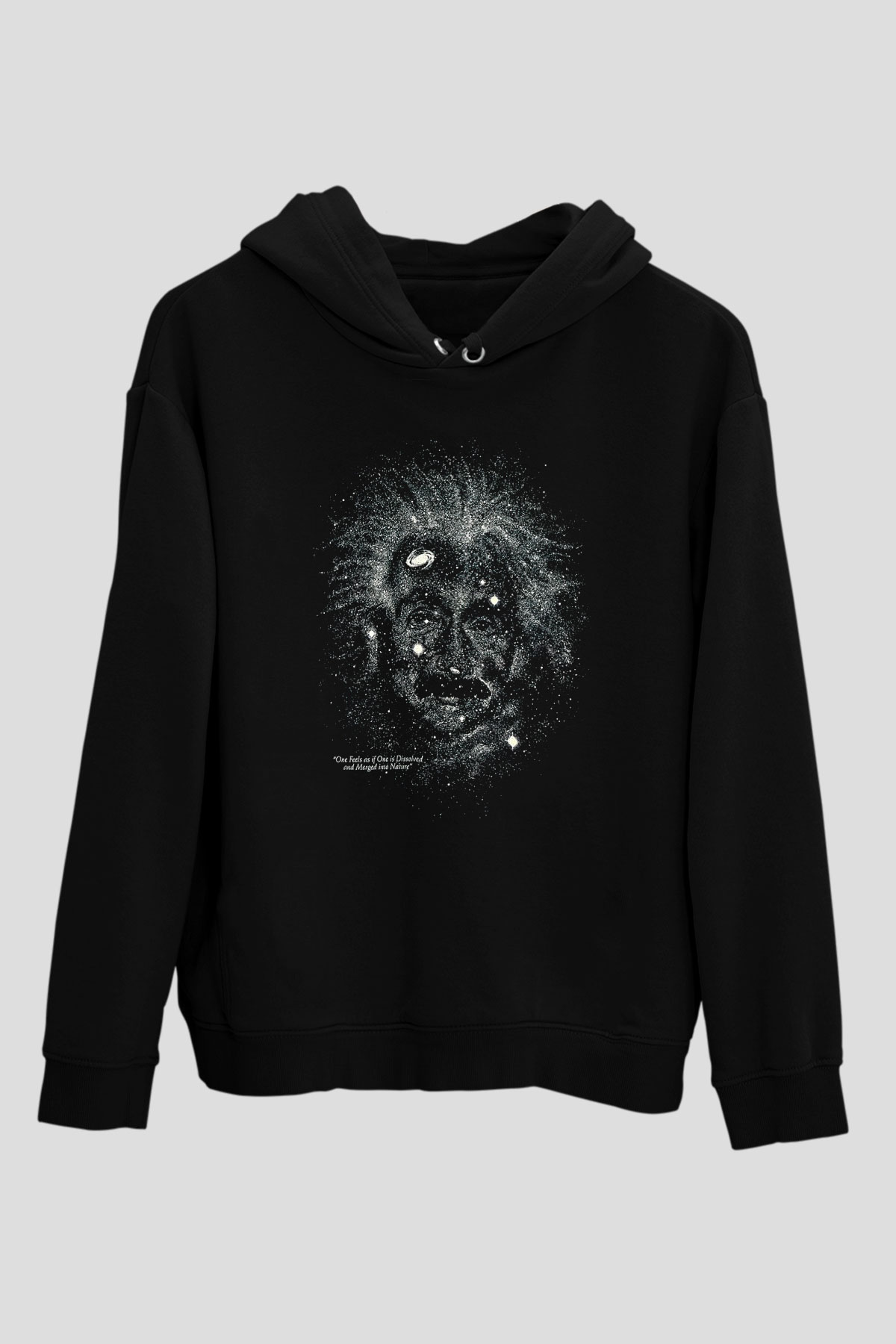 Einstein Siyah Unisex Hoodie