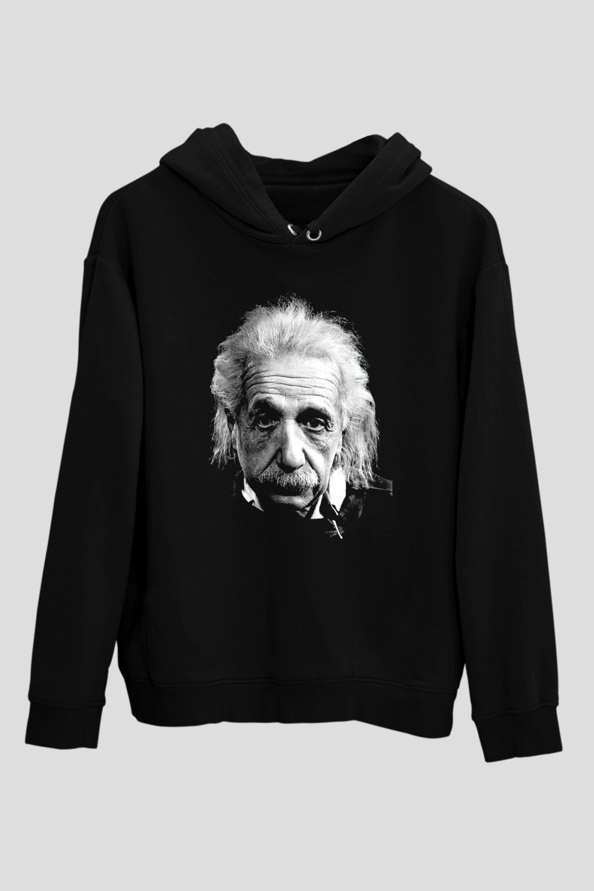 Einstein Siyah Unisex Hoodie