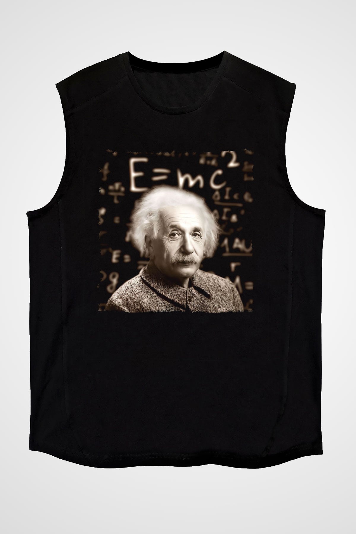 Einstein Siyah Unisex Kolsuz Tişört