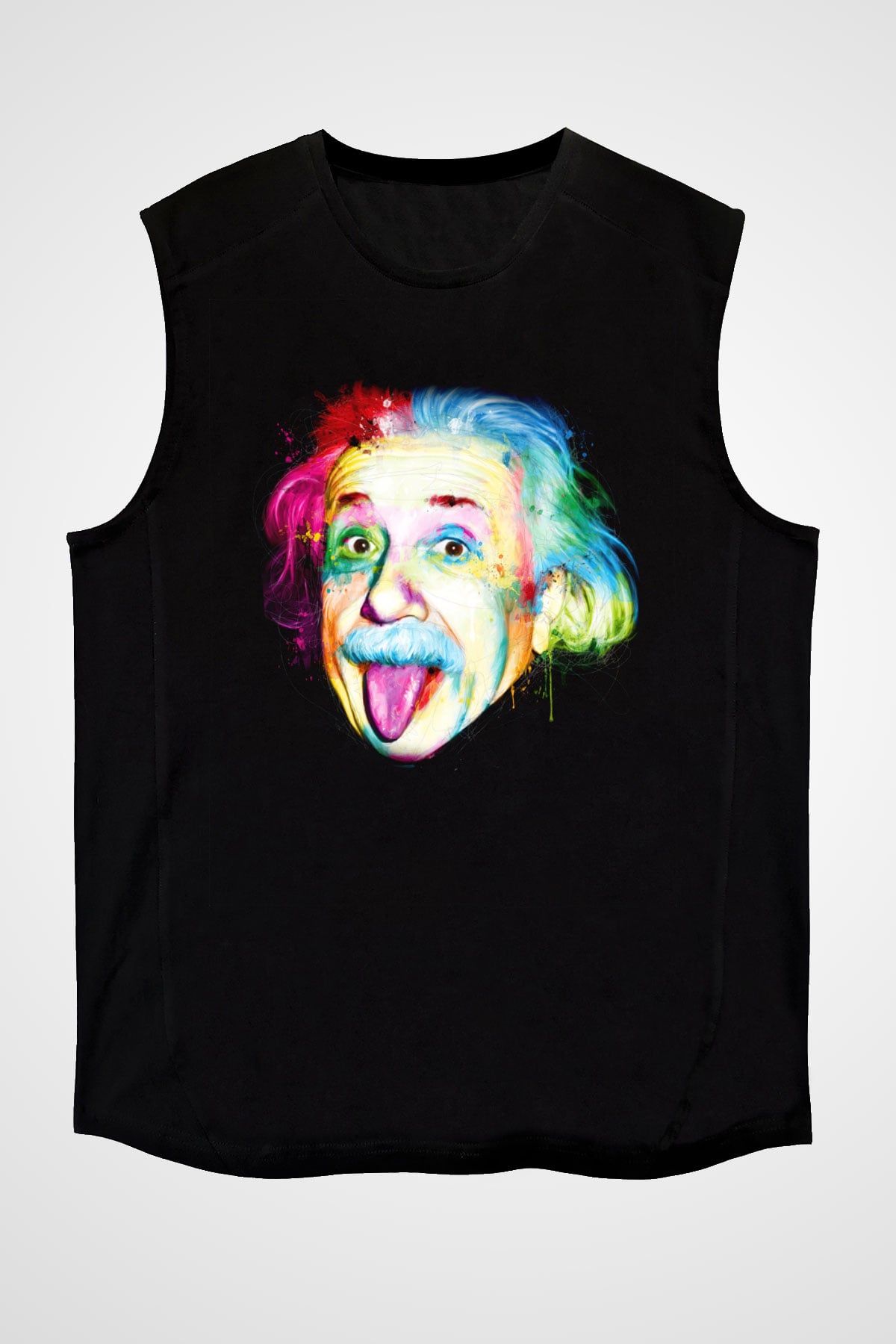 Einstein Siyah Unisex Kolsuz Tişört